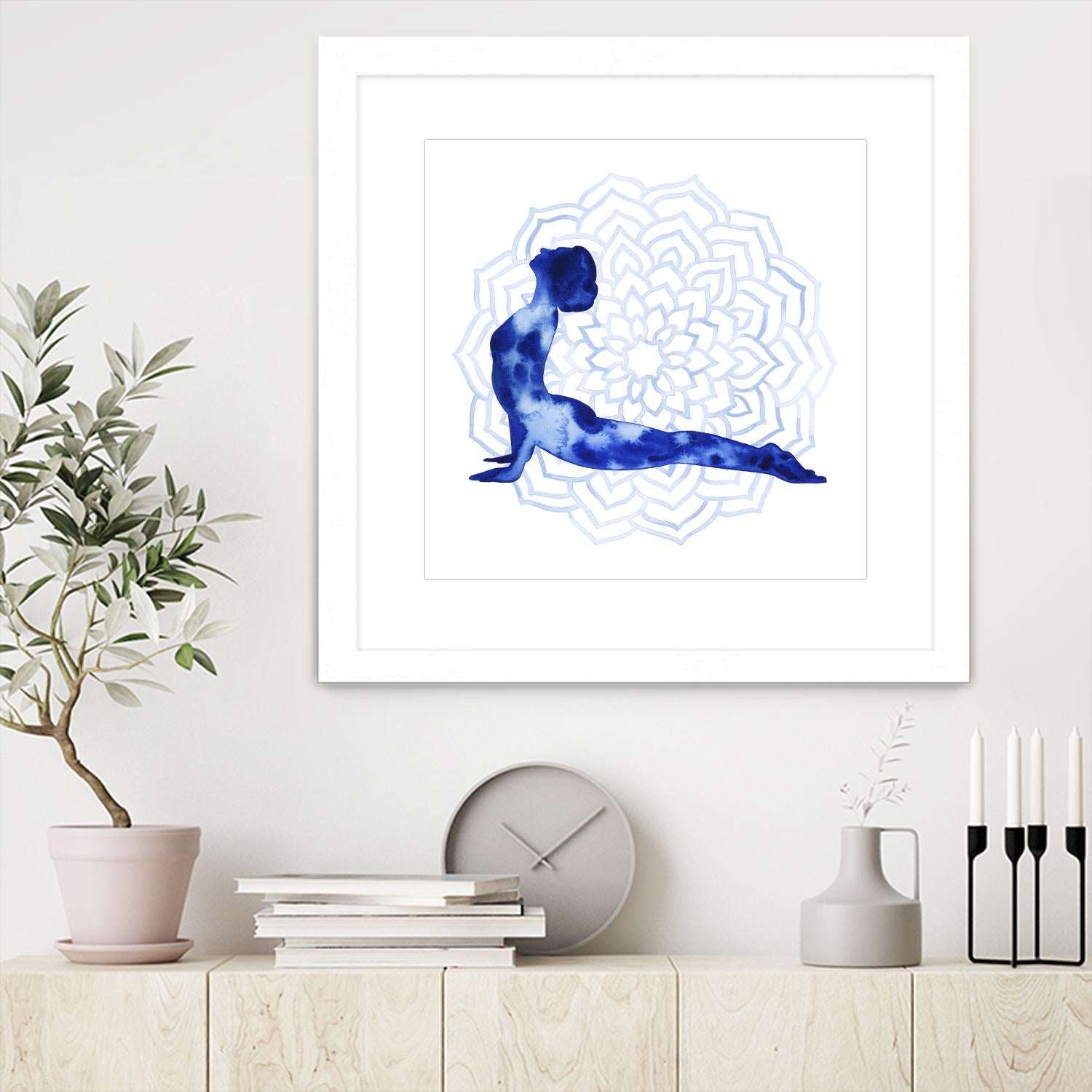 Yoga Flow VI by Grace Popp on GIANT ART - blue leisure