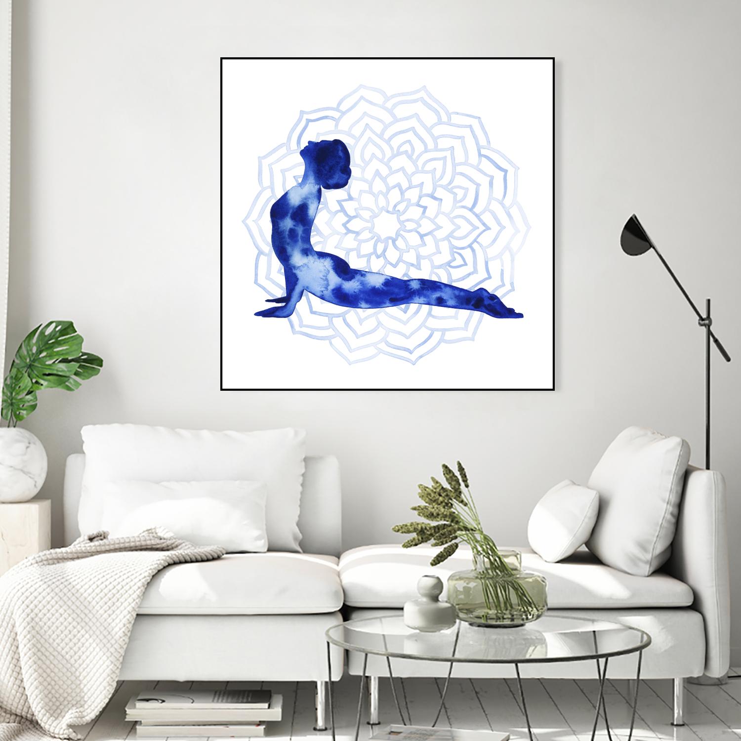 Yoga Flow VI by Grace Popp on GIANT ART - blue leisure