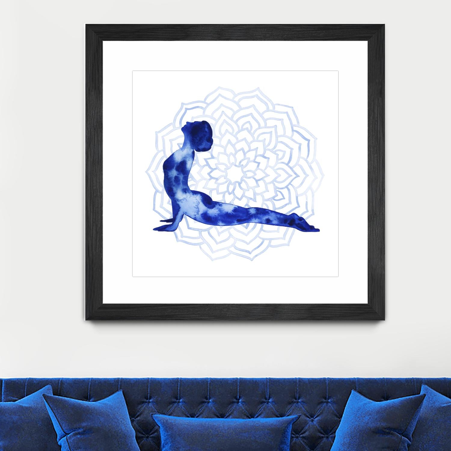 Yoga Flow VI by Grace Popp on GIANT ART - blue leisure