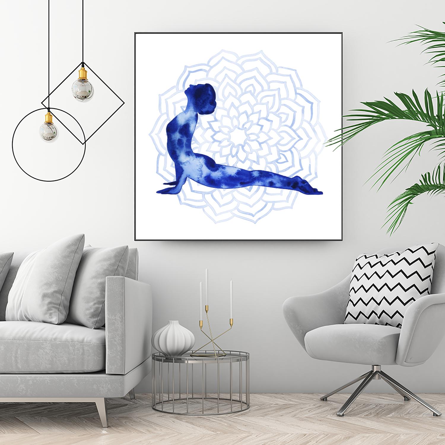Yoga Flow VI by Grace Popp on GIANT ART - blue leisure