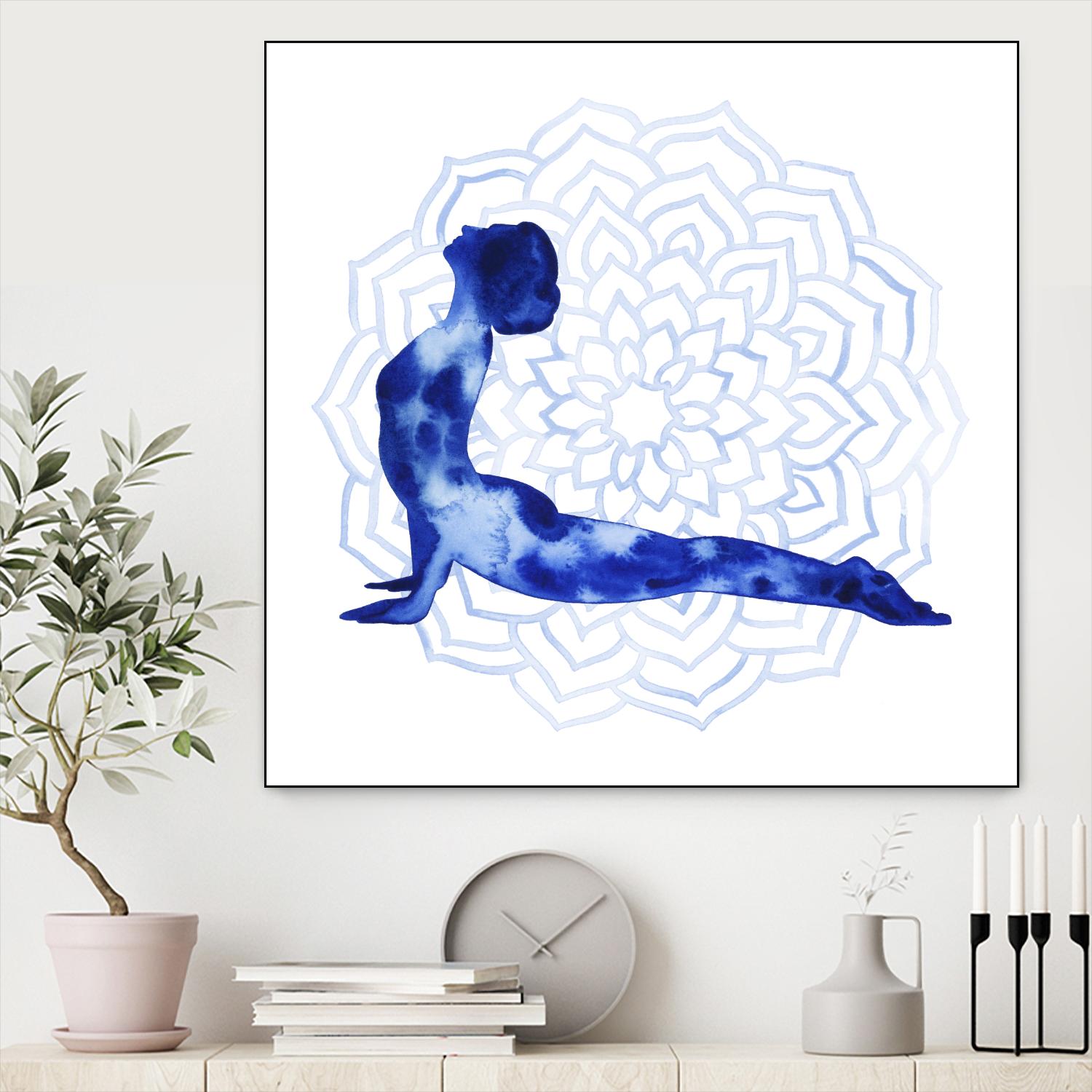 Yoga Flow VI by Grace Popp on GIANT ART - blue leisure