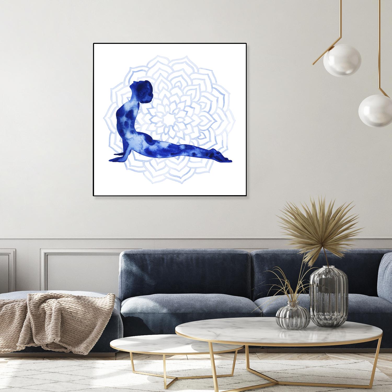 Yoga Flow VI by Grace Popp on GIANT ART - blue leisure