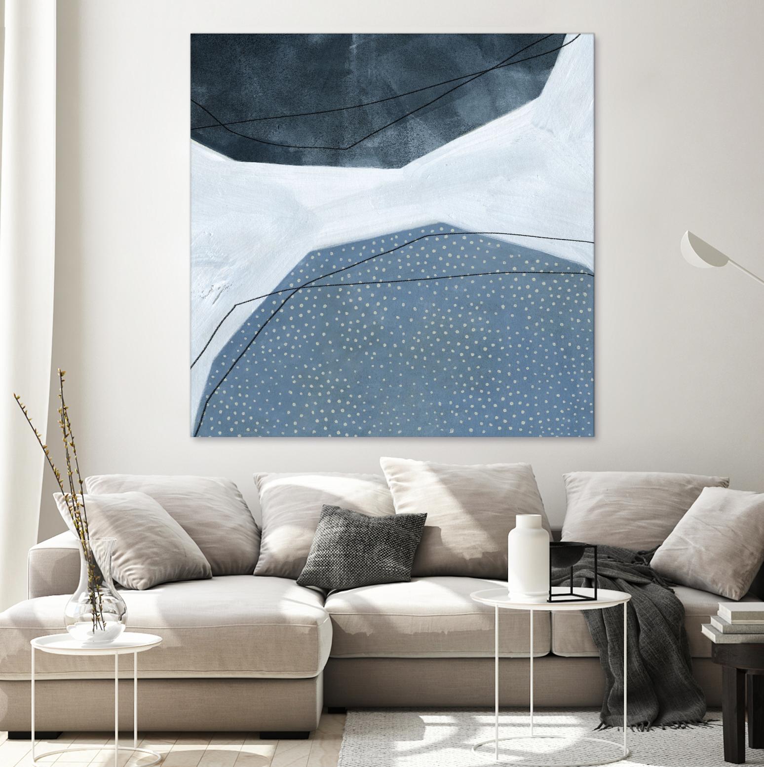 Adjacent Abstraction I by Emma Scarvey on GIANT ART - blue abstract