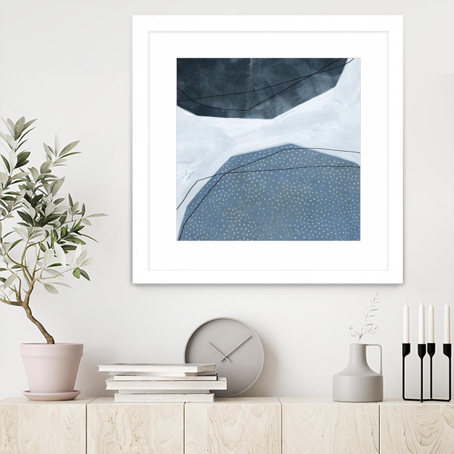 Adjacent Abstraction I by Emma Scarvey on GIANT ART - blue abstract