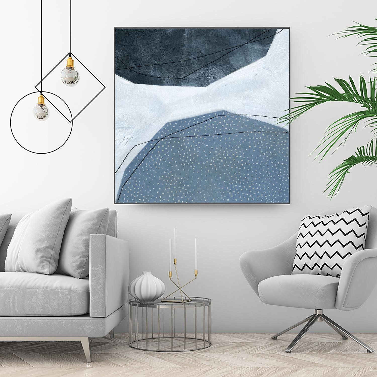 Adjacent Abstraction I by Emma Scarvey on GIANT ART - blue abstract