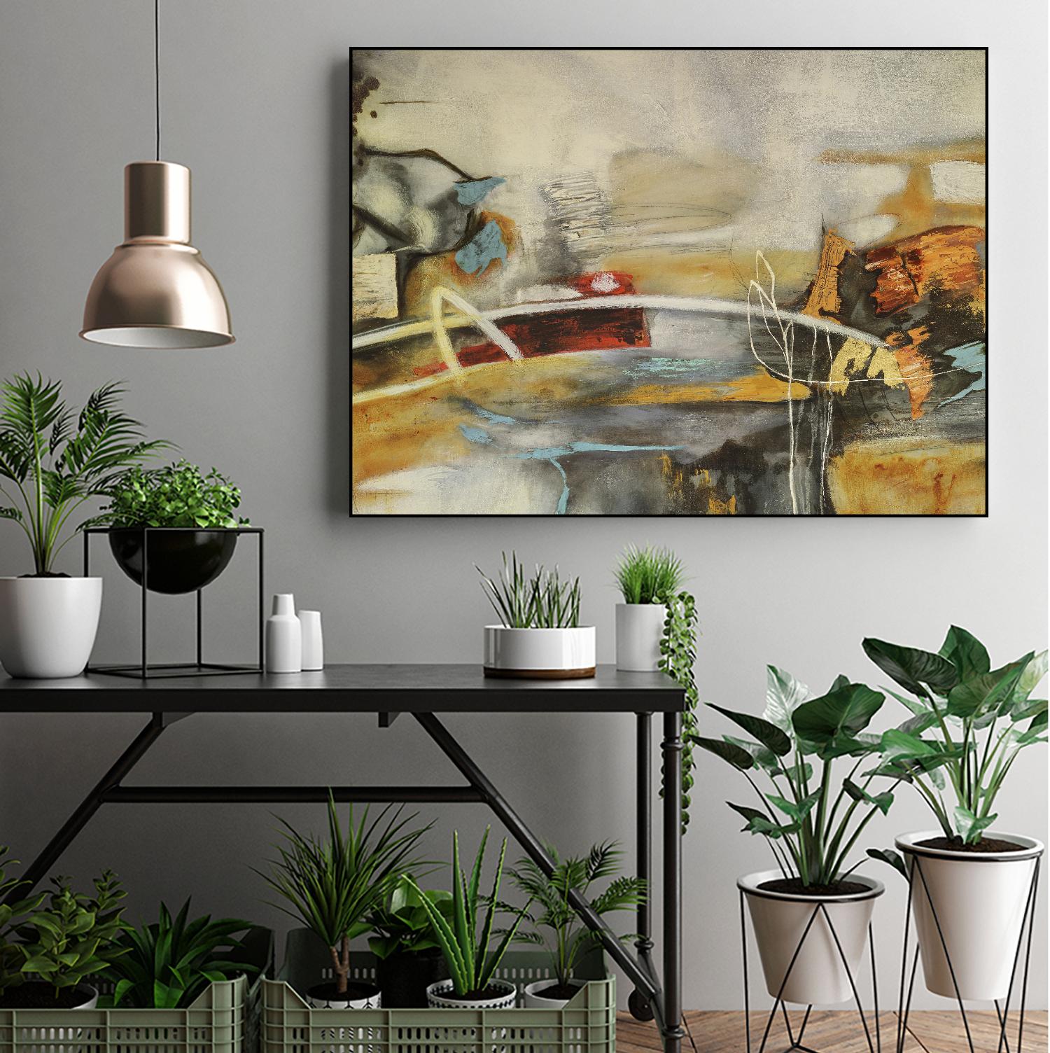 Composicion I by Gabriela Villarreal on GIANT ART - yellow abstract