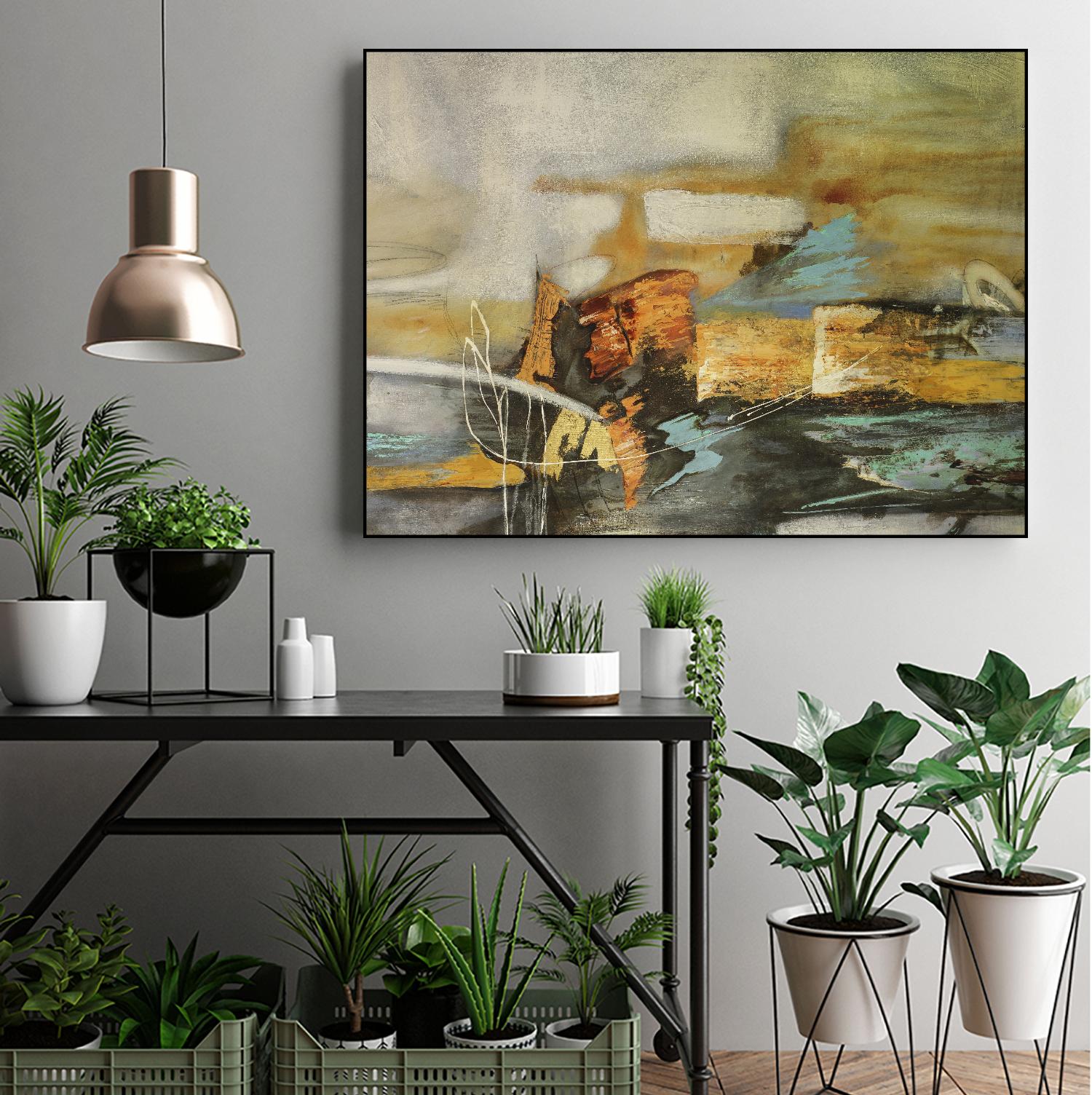 Composicion II by Gabriela Villarreal on GIANT ART - yellow abstract