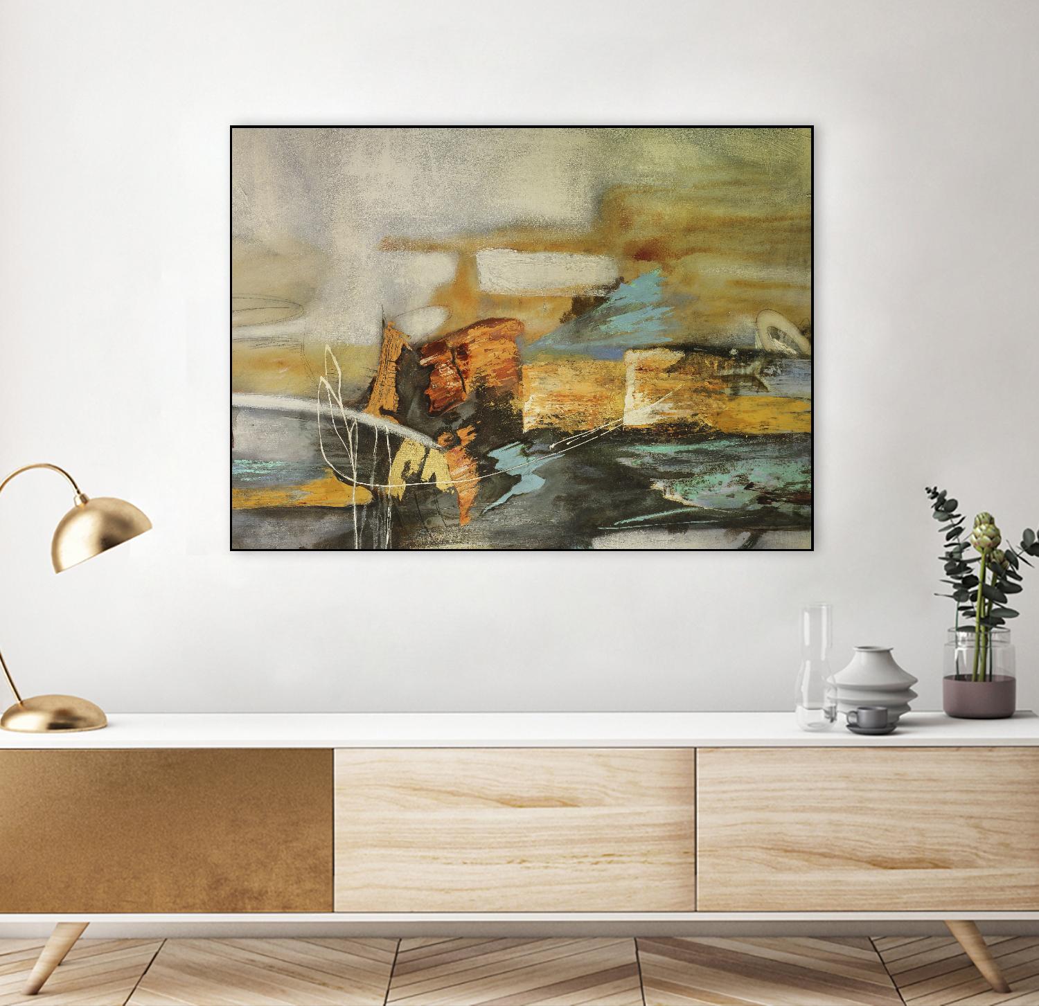 Composicion II by Gabriela Villarreal on GIANT ART - yellow abstract