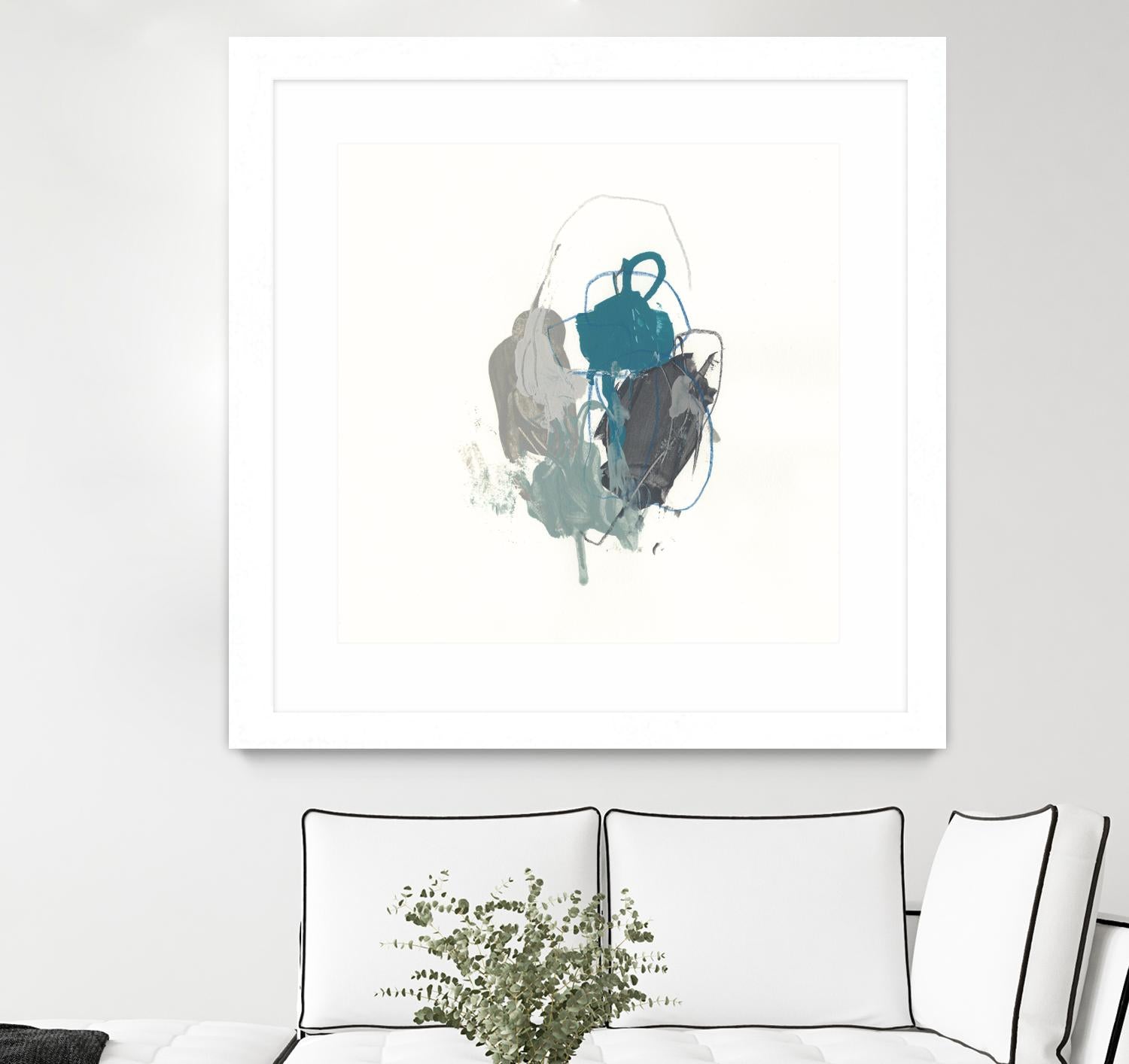 Teal Gesture I by June Erica Vess on GIANT ART - green abstract