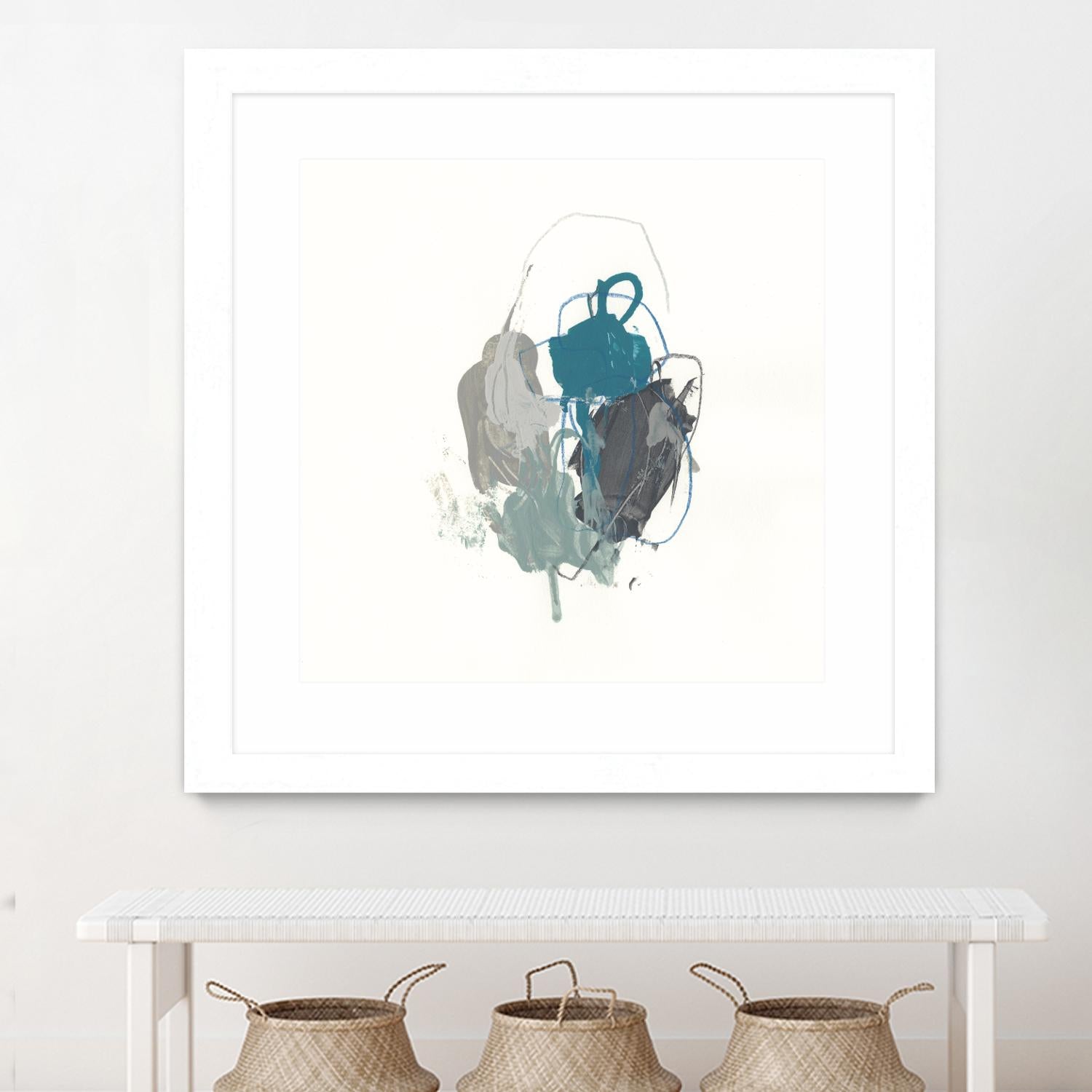 Teal Gesture I by June Erica Vess on GIANT ART - green abstract