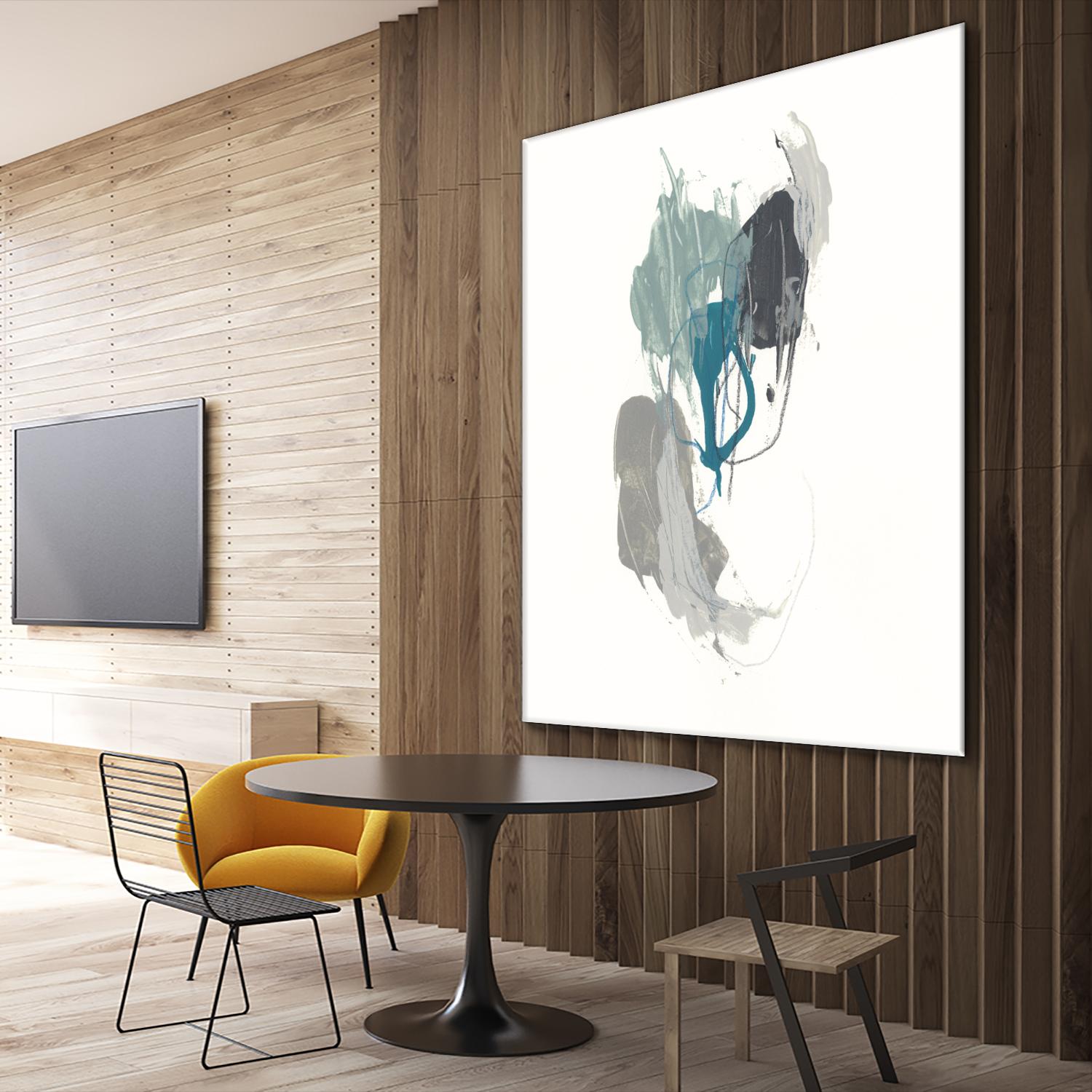 Teal Gesture III by June Erica Vess on GIANT ART - green abstract