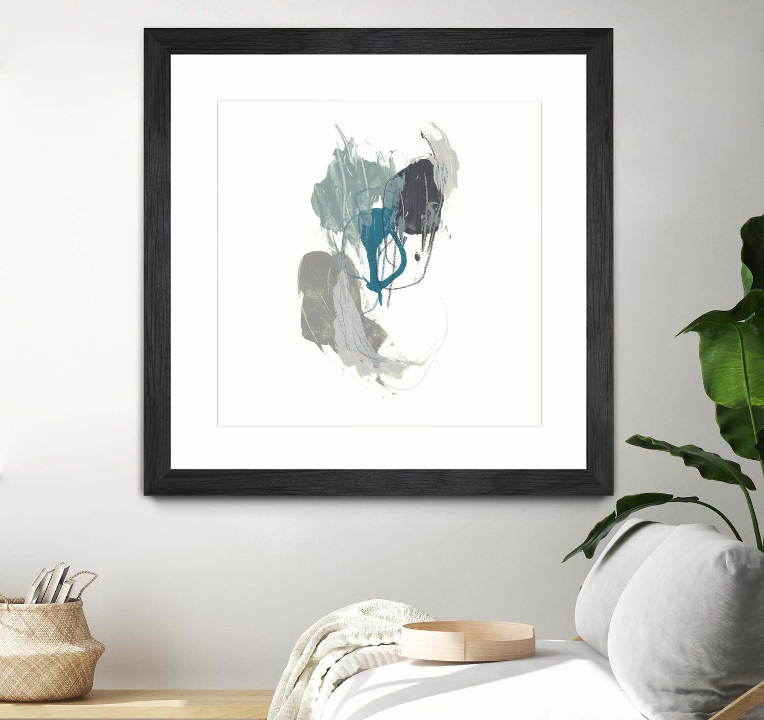 Teal Gesture III by June Erica Vess on GIANT ART - green abstract