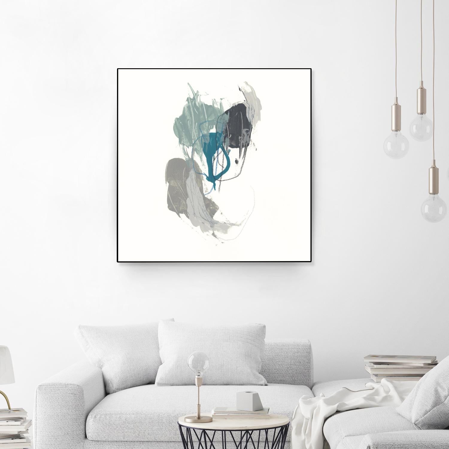 Teal Gesture III by June Erica Vess on GIANT ART - green abstract