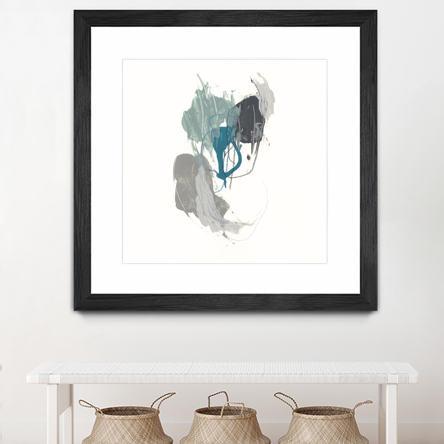 Teal Gesture III by June Erica Vess on GIANT ART - green abstract