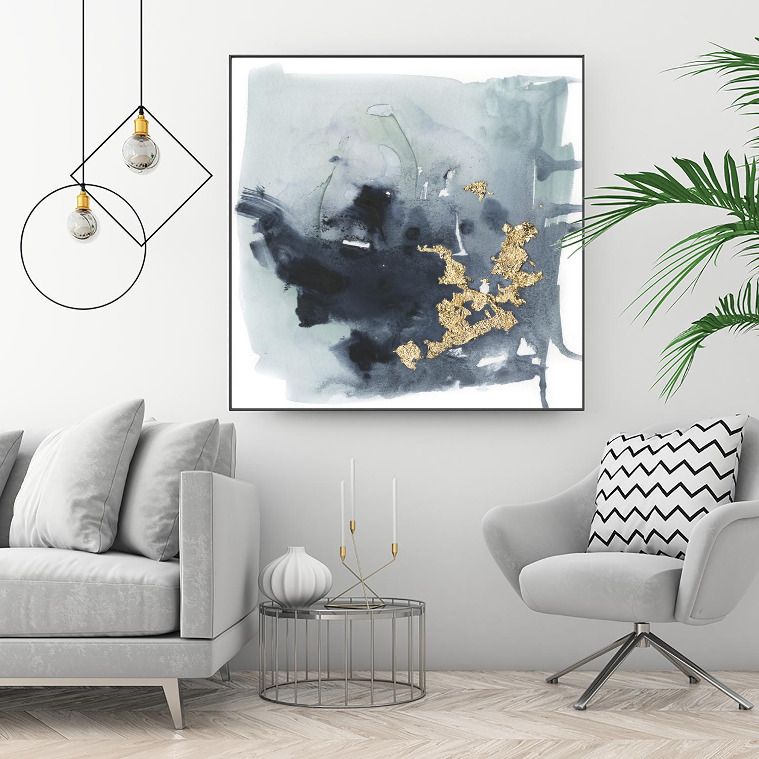 Cerulean & Gold I by Victoria Borges on GIANT ART - abstract