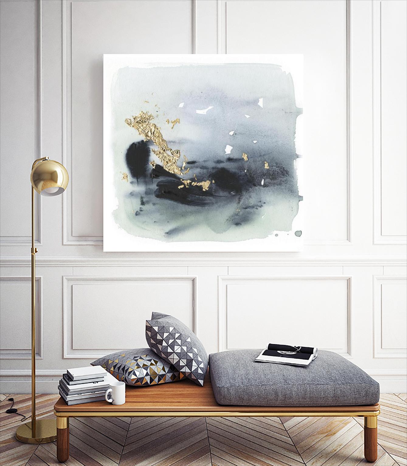 Cerulean & Gold II by Victoria Borges on GIANT ART - abstract