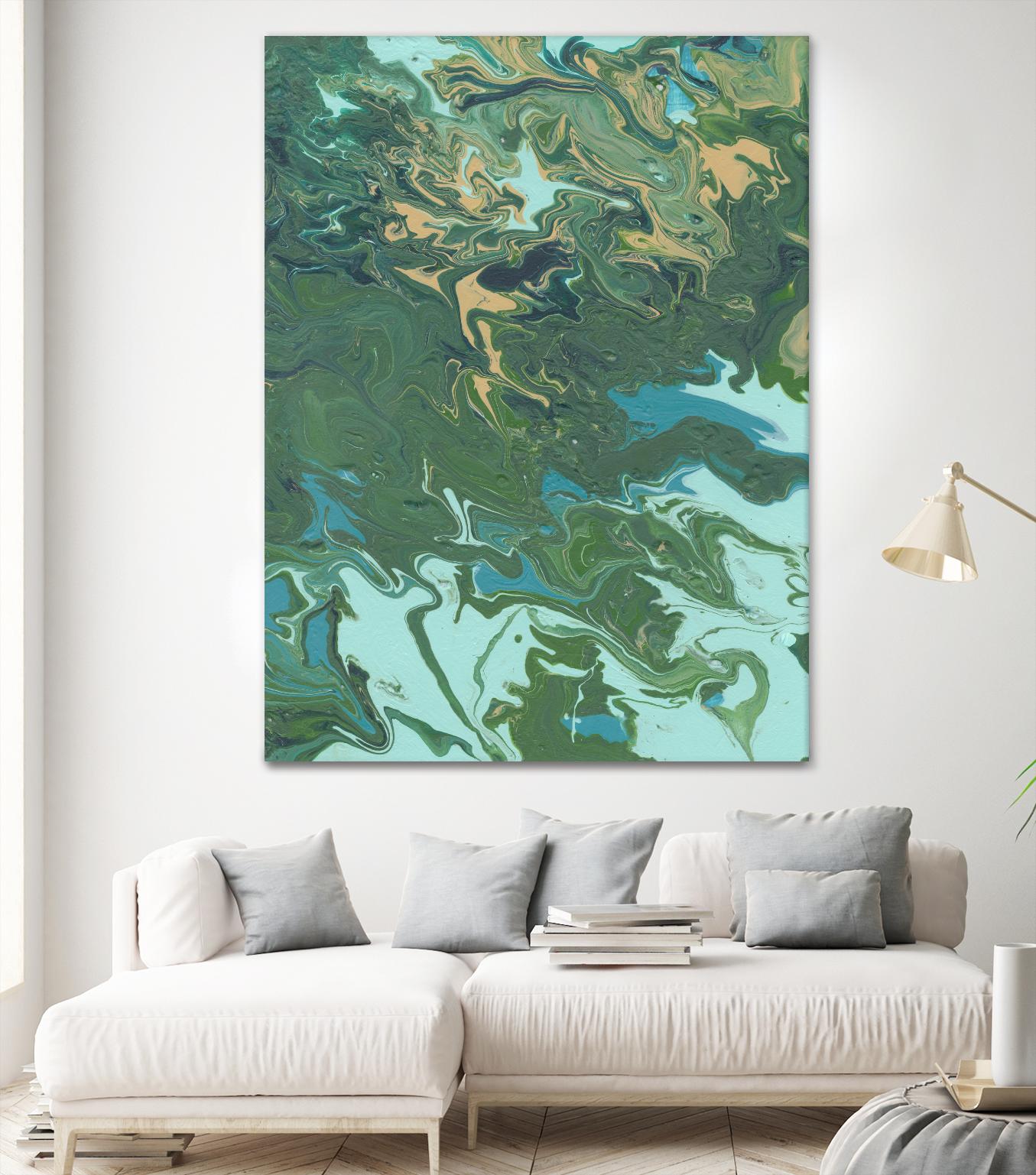 Rambling Sage I by Regina Moore on GIANT ART - green abstract