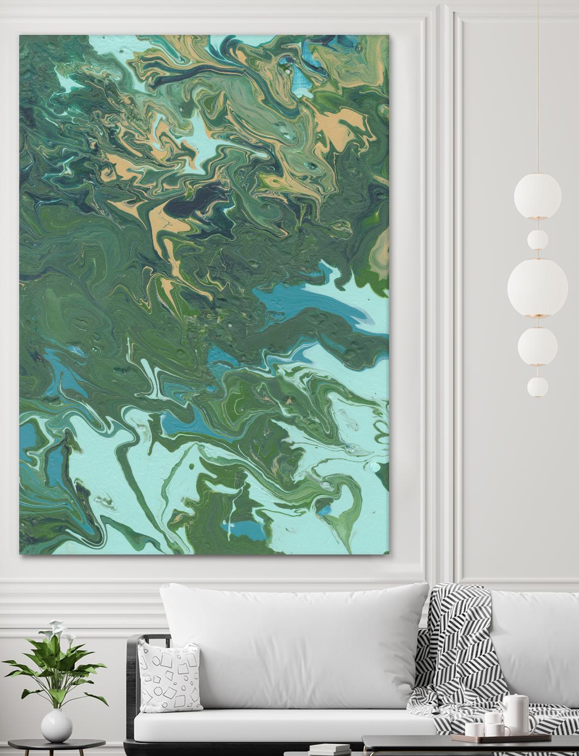 Rambling Sage I by Regina Moore on GIANT ART - green abstract