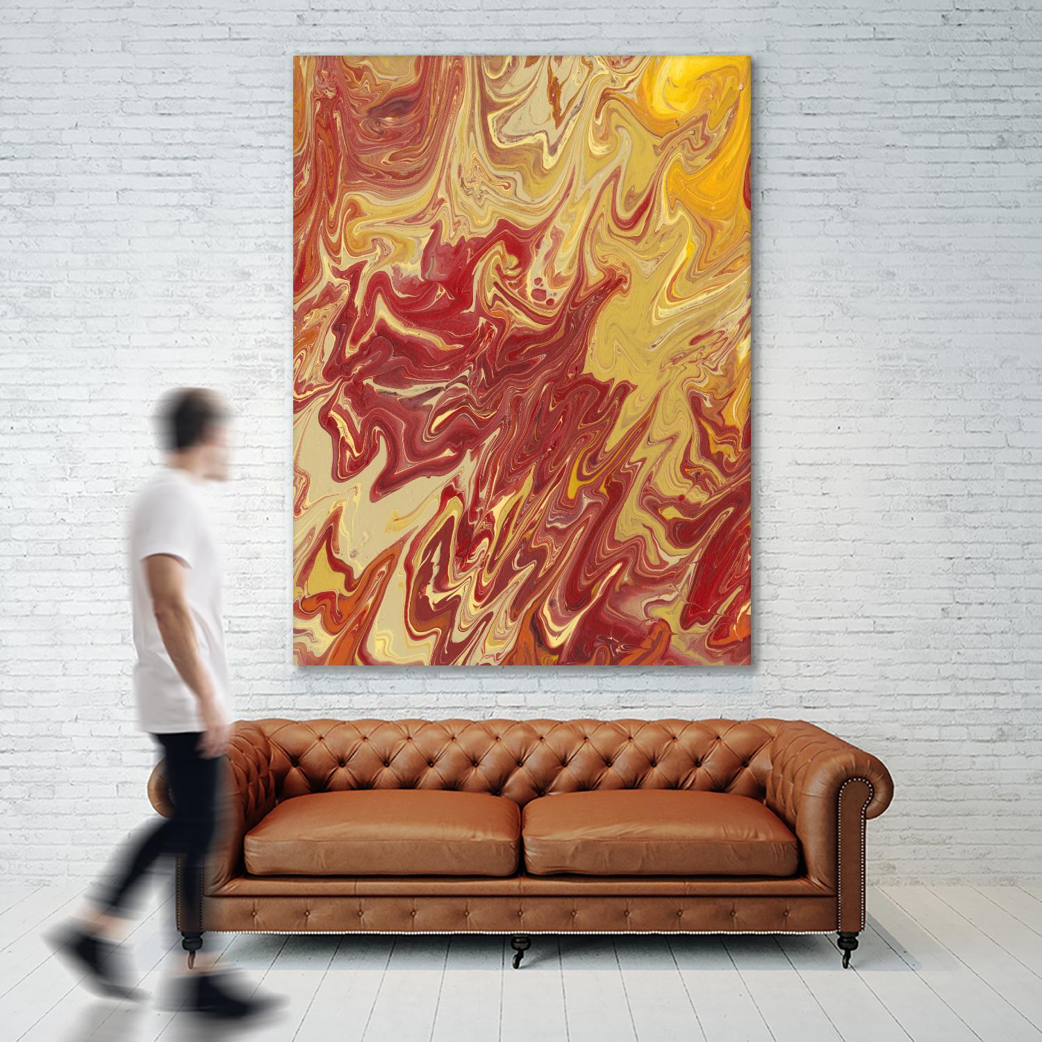 Nomadic Blaze II by Regina Moore on GIANT ART - orange abstract