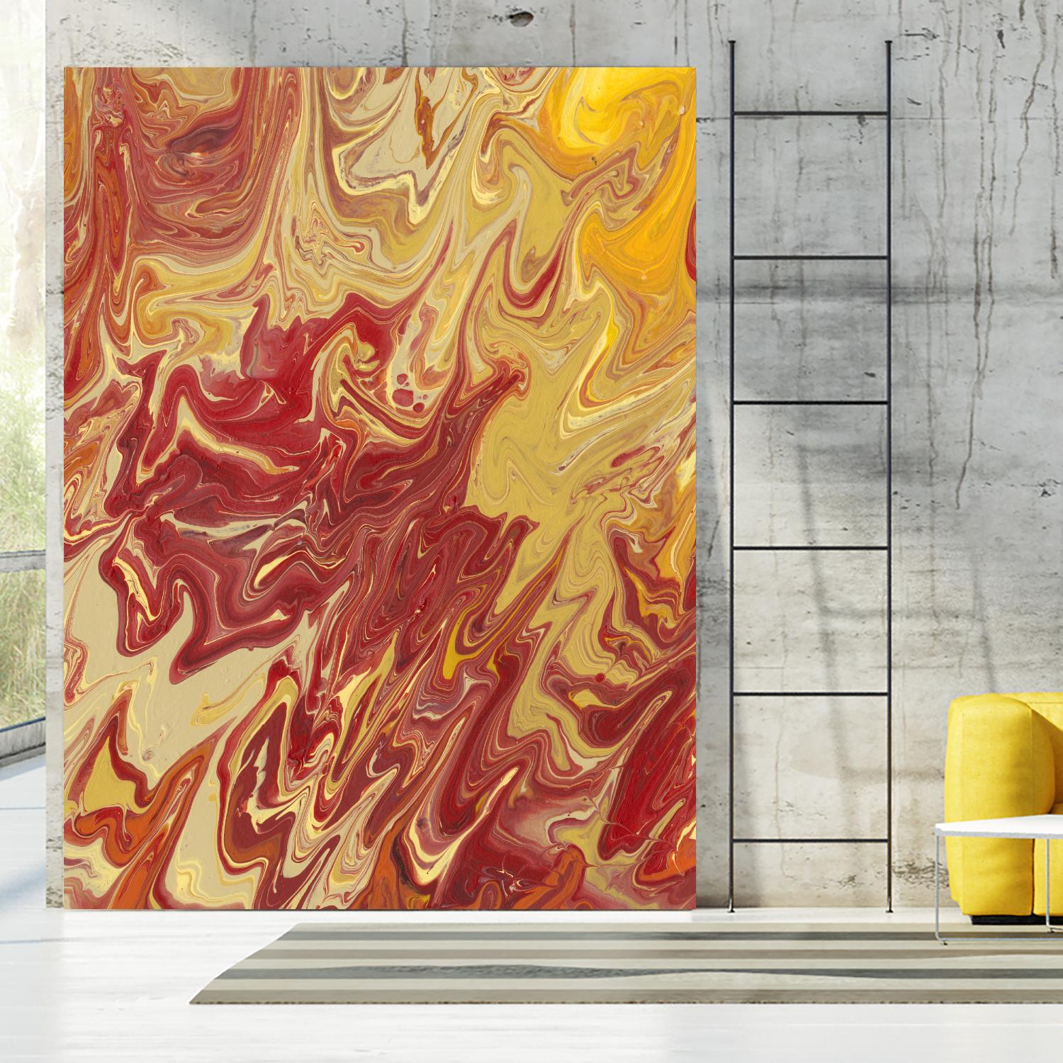 Nomadic Blaze II by Regina Moore on GIANT ART - orange abstract