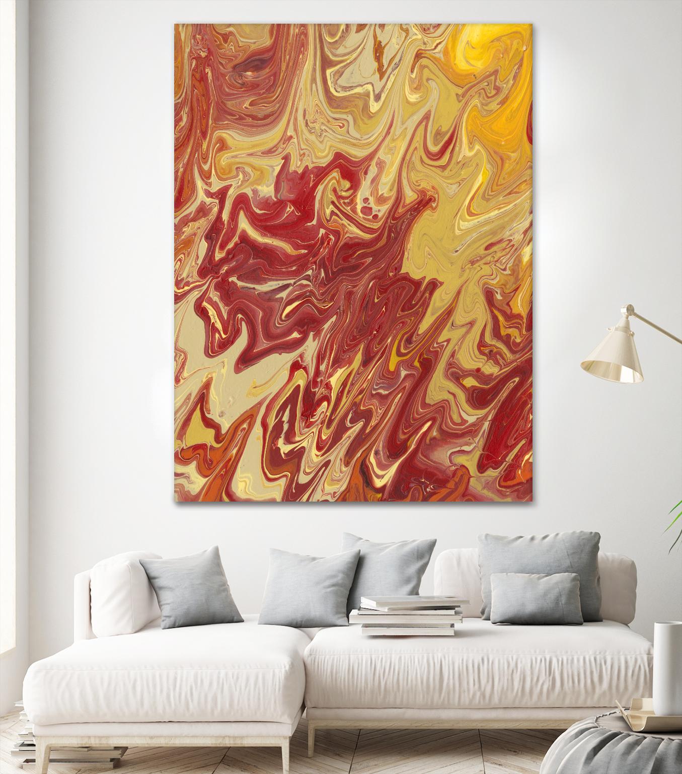 Nomadic Blaze II by Regina Moore on GIANT ART - orange abstract