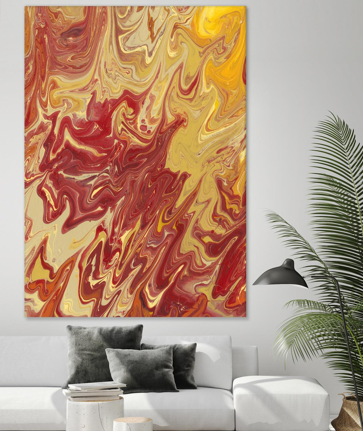 Nomadic Blaze II by Regina Moore on GIANT ART - orange abstract