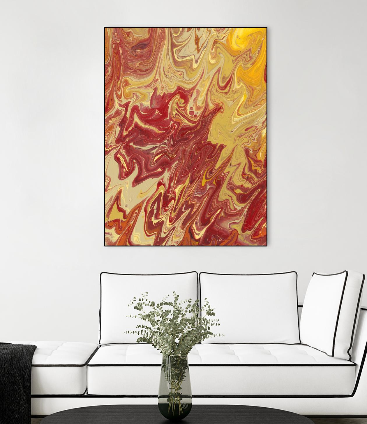 Nomadic Blaze II by Regina Moore on GIANT ART - orange abstract