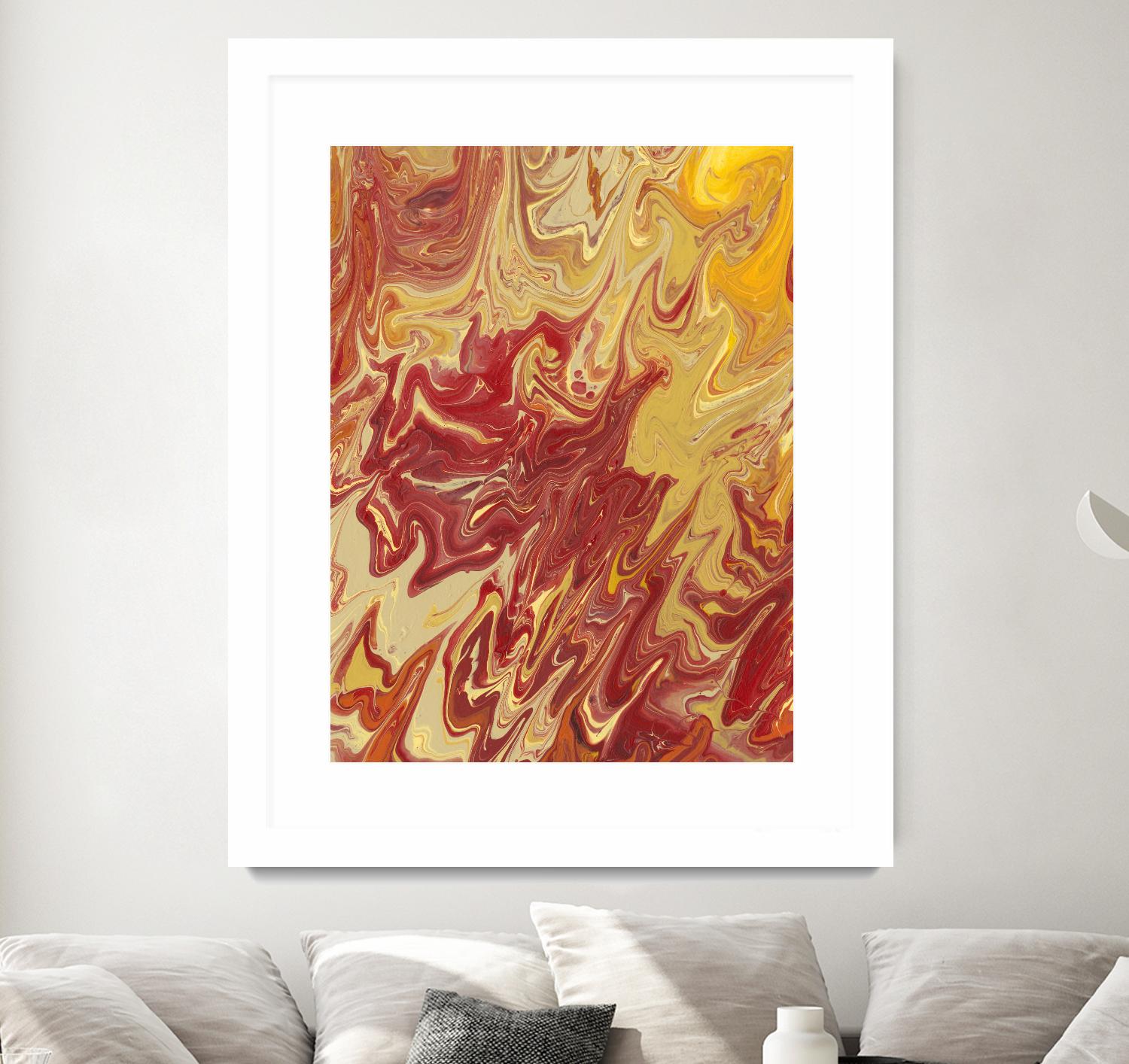 Nomadic Blaze II by Regina Moore on GIANT ART - orange abstract