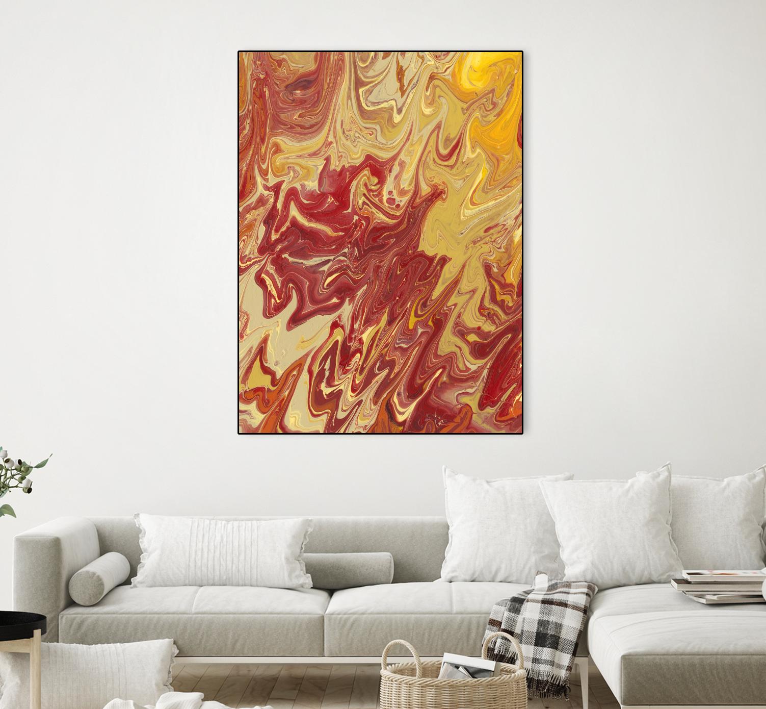 Nomadic Blaze II by Regina Moore on GIANT ART - orange abstract