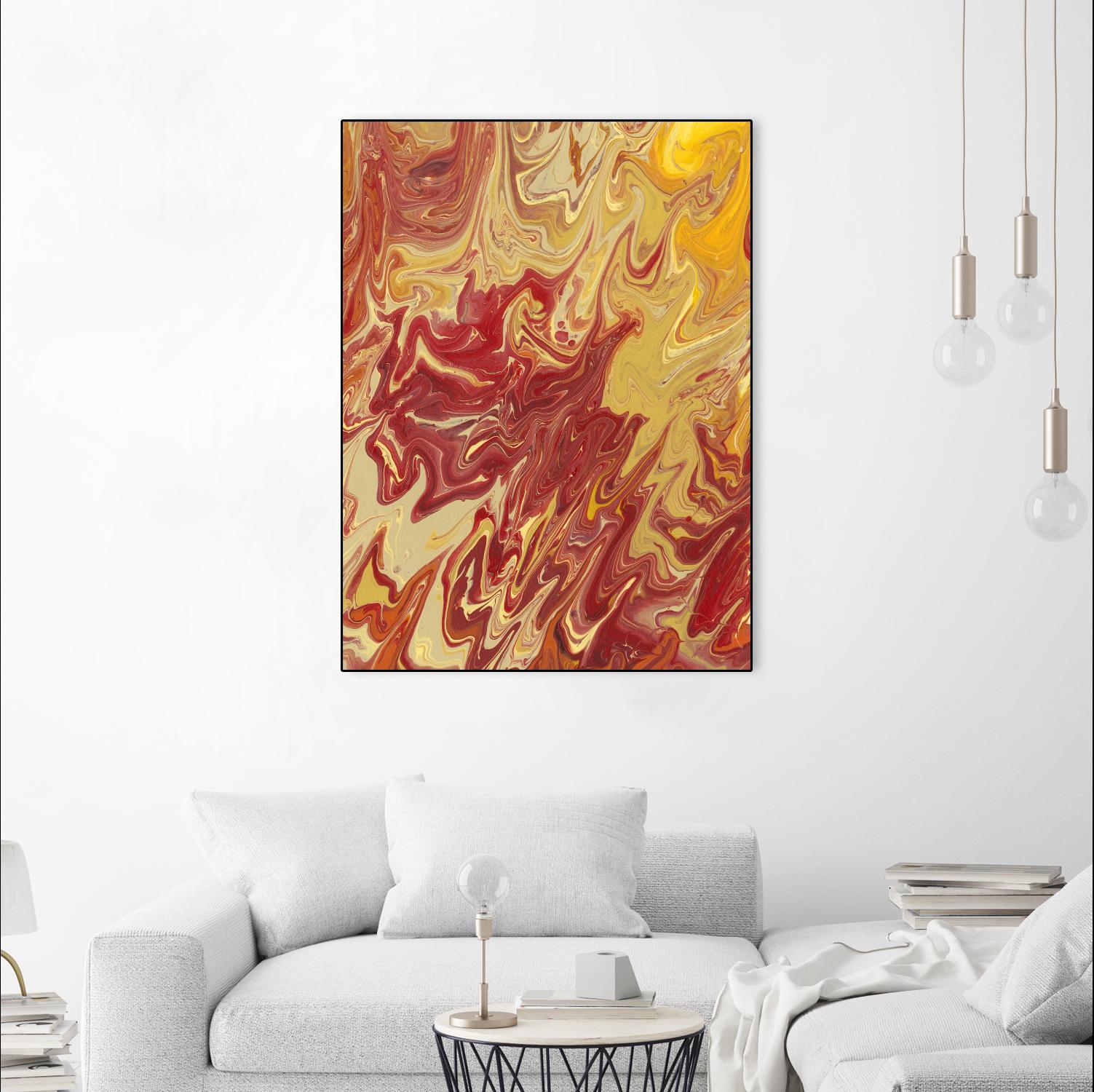 Nomadic Blaze II by Regina Moore on GIANT ART - orange abstract