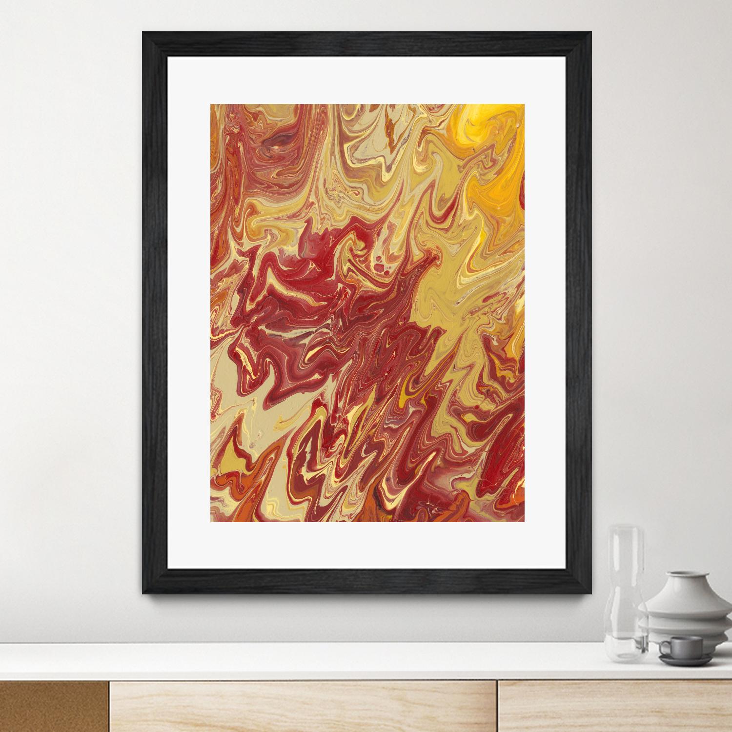 Nomadic Blaze II by Regina Moore on GIANT ART - orange abstract