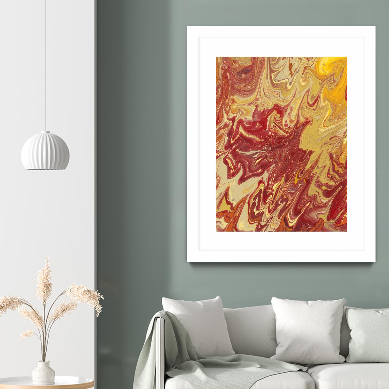 Nomadic Blaze II by Regina Moore on GIANT ART - orange abstract