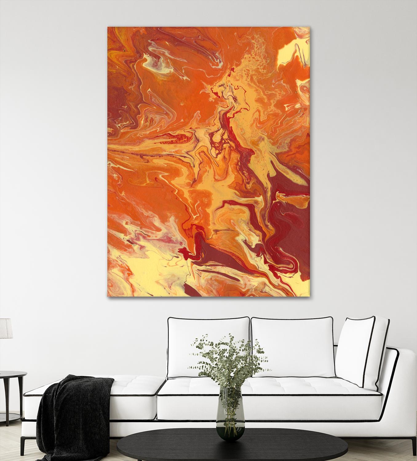 Nomadic Blaze III by Regina Moore on GIANT ART - orange abstract