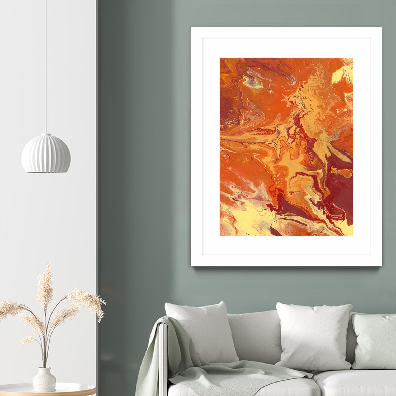 Nomadic Blaze III by Regina Moore on GIANT ART - orange abstract