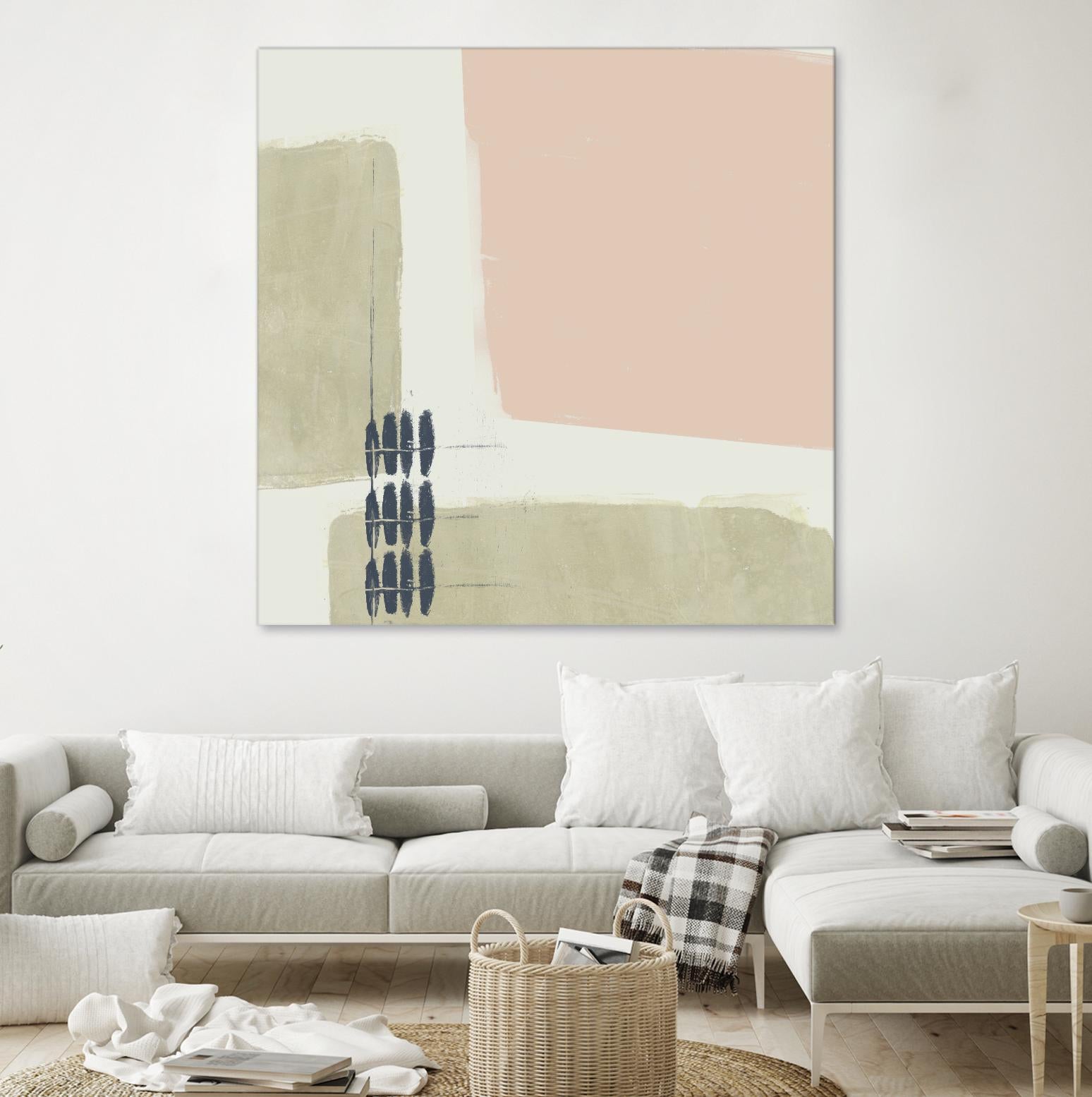 Monotype Abstraction I by Jennifer Goldberger on GIANT ART - pink abstract