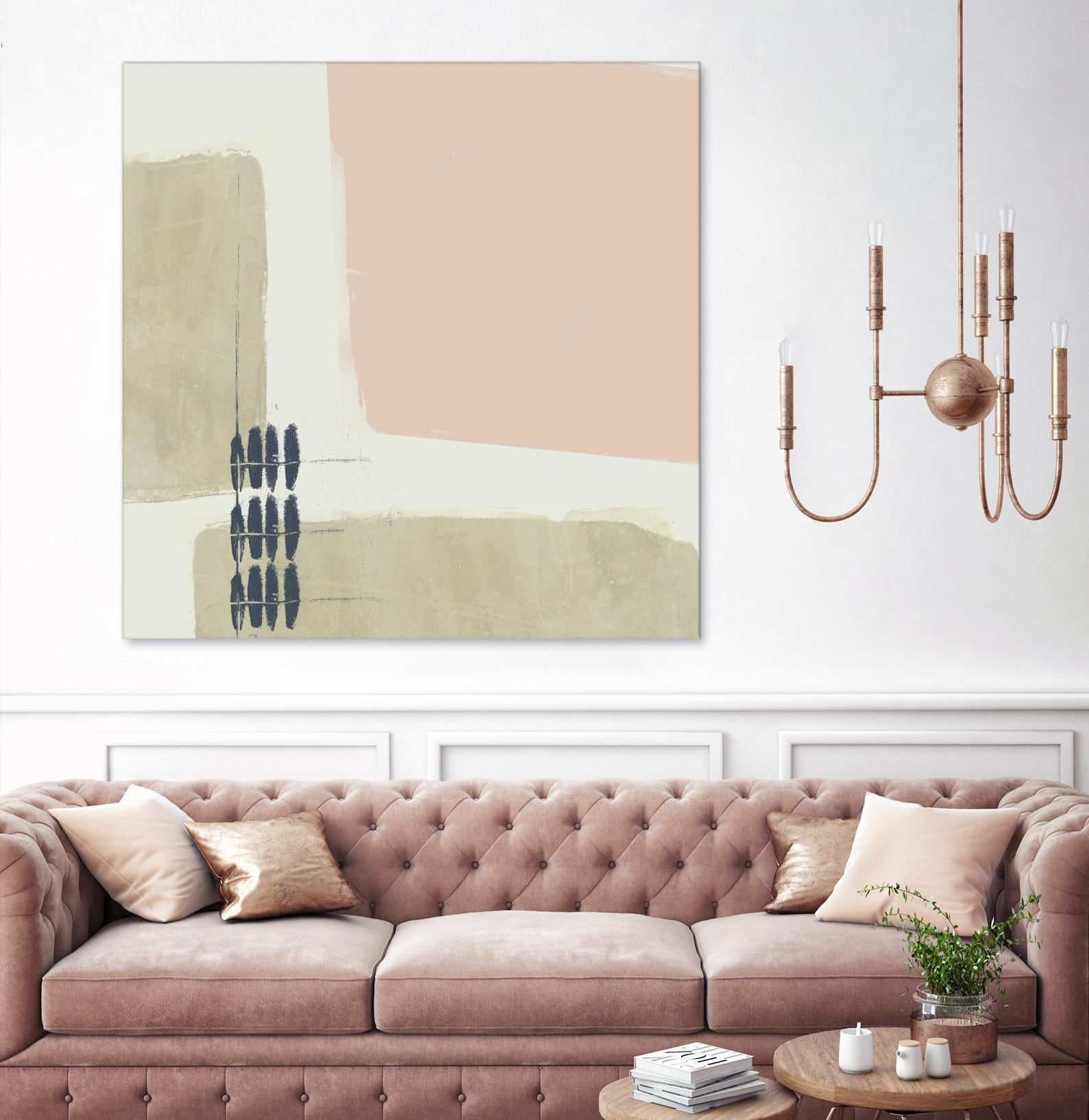 Monotype Abstraction I by Jennifer Goldberger on GIANT ART - pink abstract