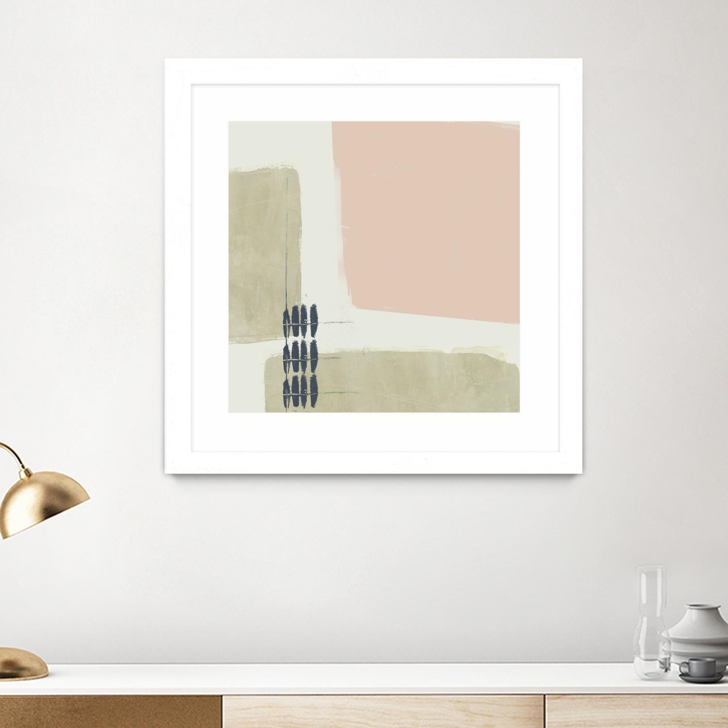 Monotype Abstraction I by Jennifer Goldberger on GIANT ART - pink abstract