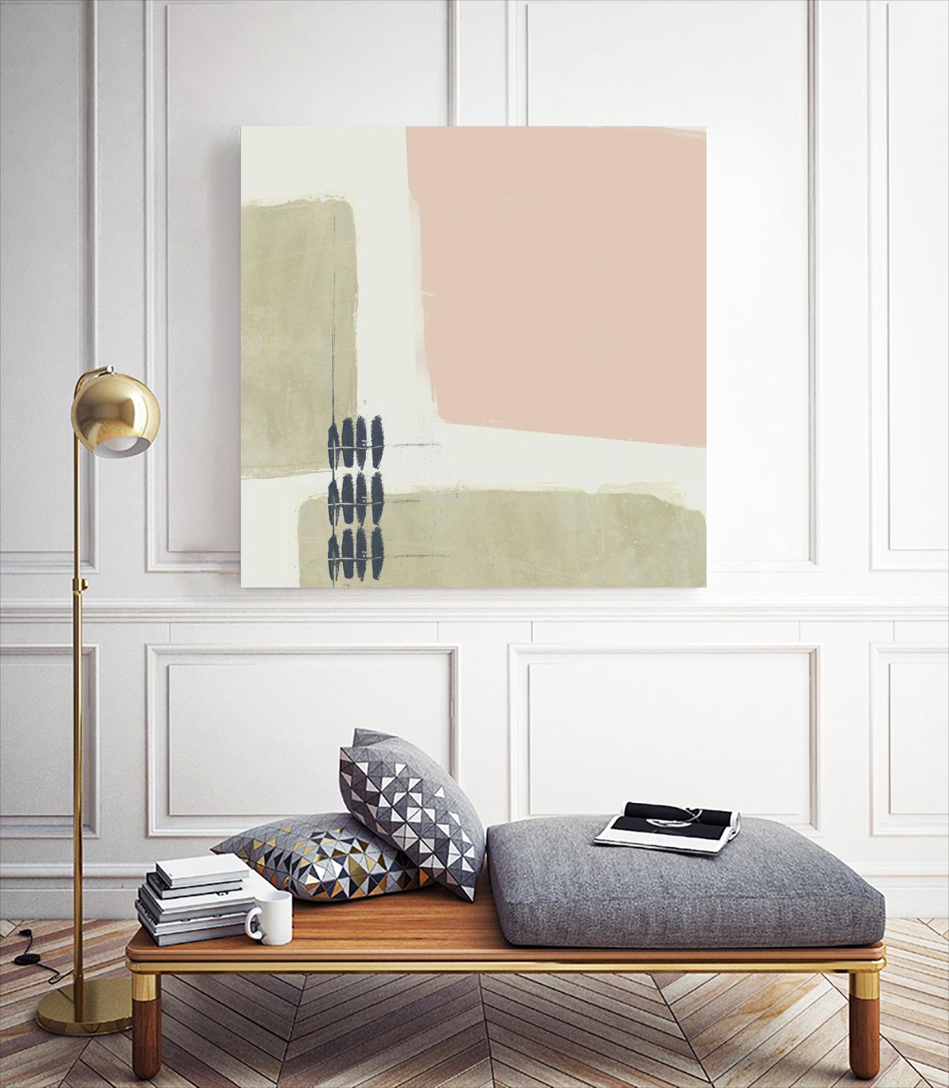 Monotype Abstraction I by Jennifer Goldberger on GIANT ART - pink abstract