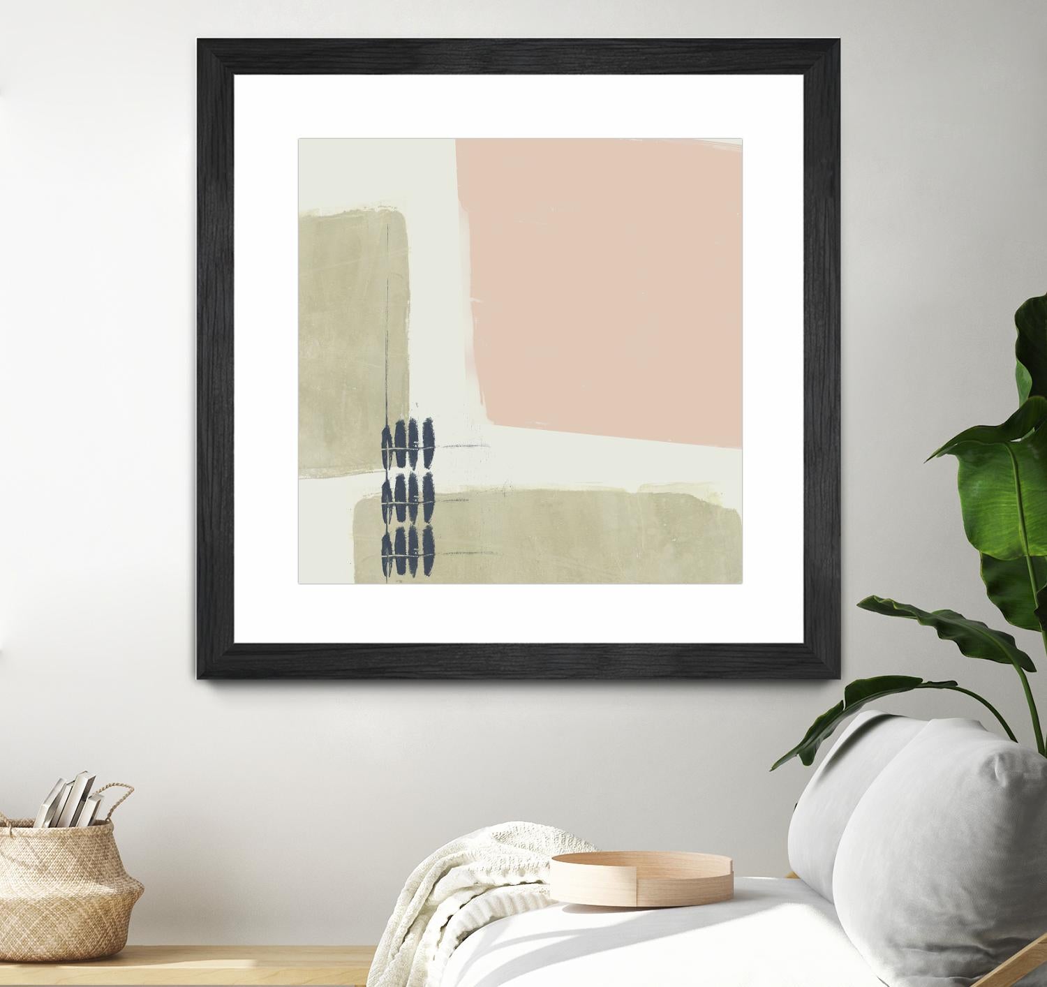 Monotype Abstraction I by Jennifer Goldberger on GIANT ART - pink abstract