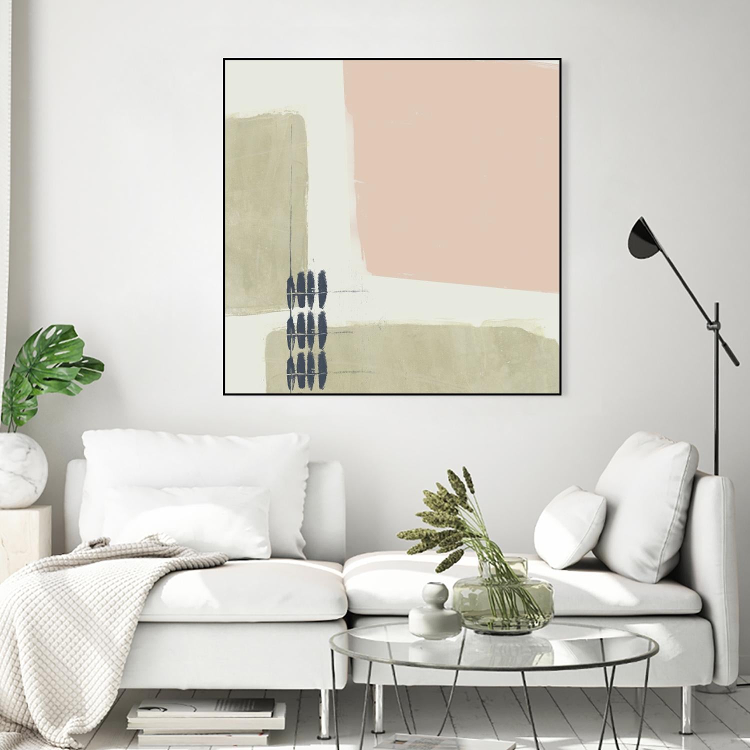 Monotype Abstraction I by Jennifer Goldberger on GIANT ART - pink abstract