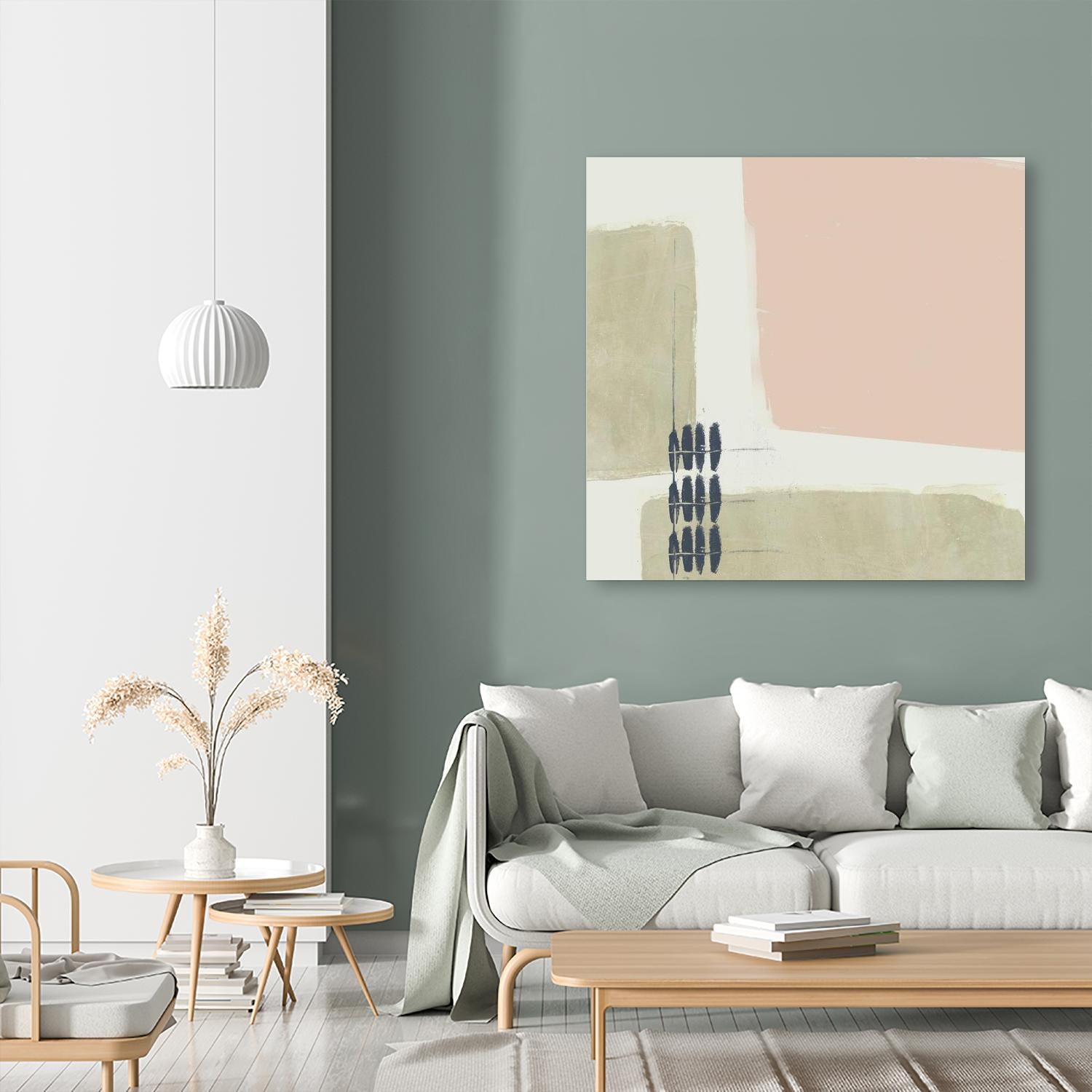 Monotype Abstraction I by Jennifer Goldberger on GIANT ART - pink abstract