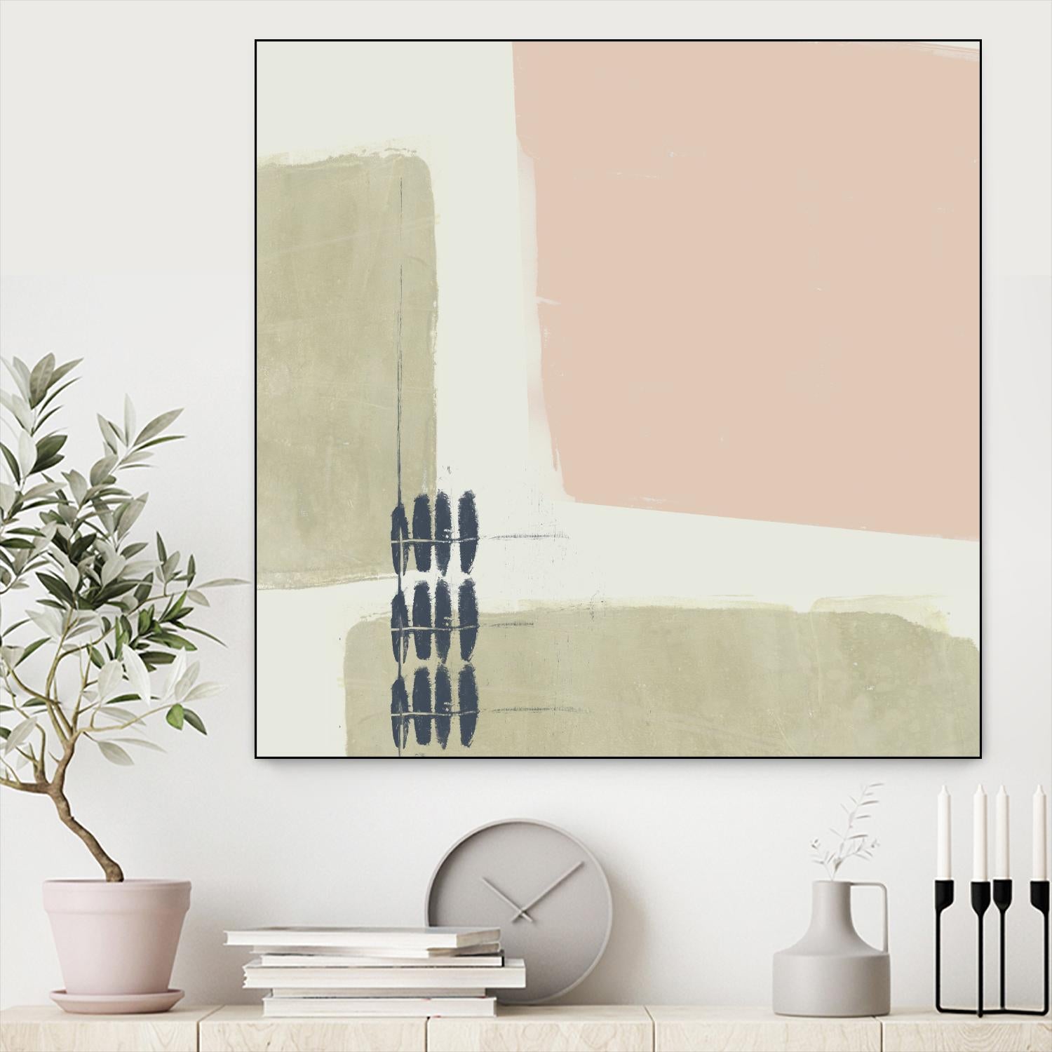 Monotype Abstraction I by Jennifer Goldberger on GIANT ART - pink abstract