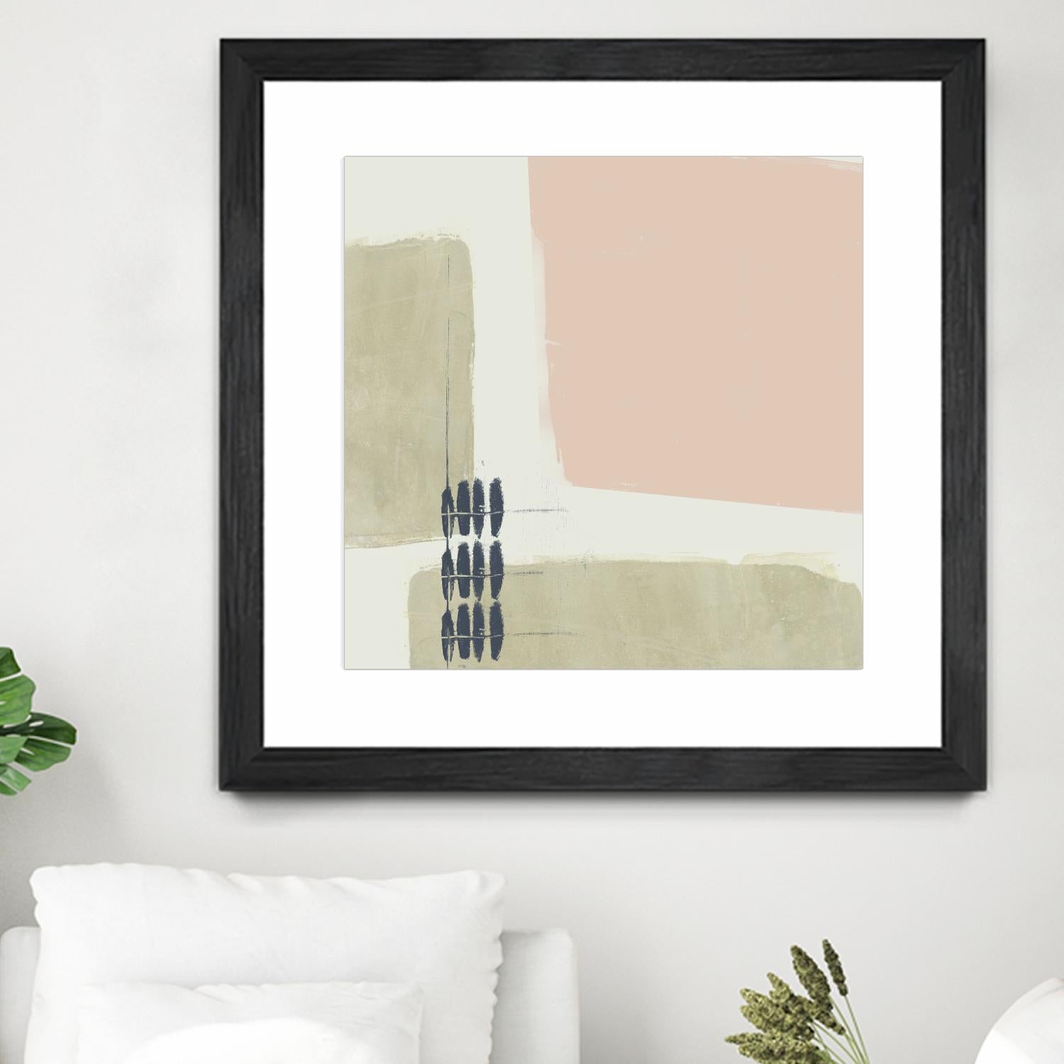 Monotype Abstraction I by Jennifer Goldberger on GIANT ART - pink abstract