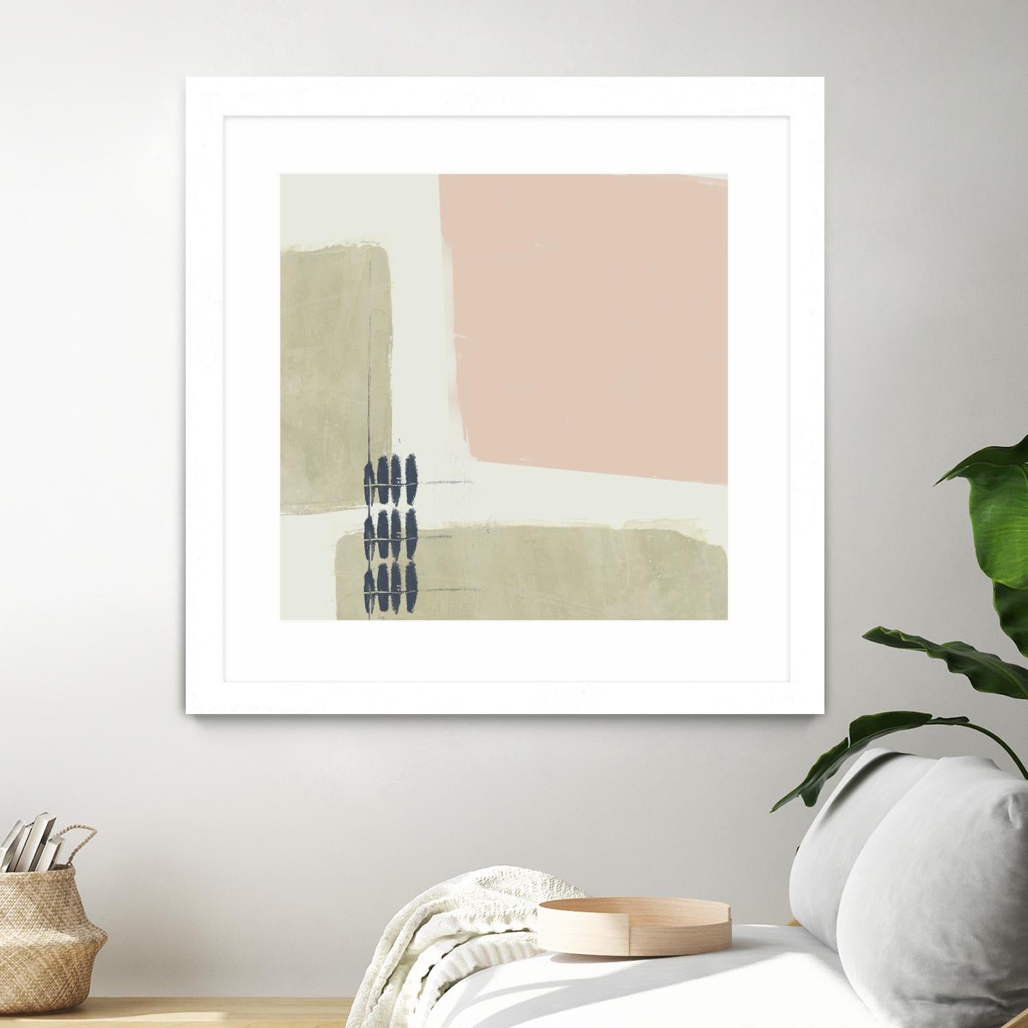 Monotype Abstraction I by Jennifer Goldberger on GIANT ART - pink abstract