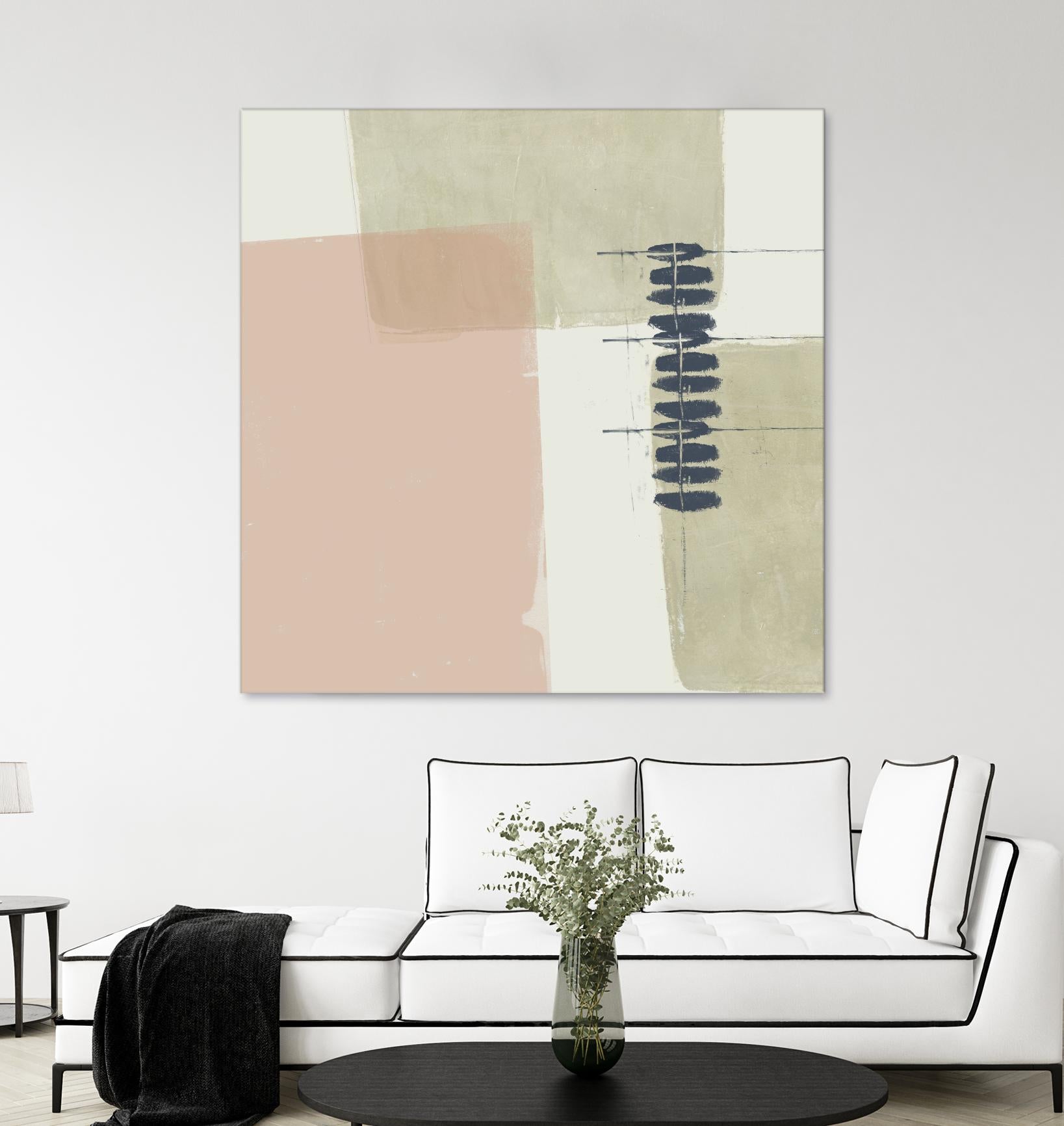 Monotype Abstraction II by Jennifer Goldberger on GIANT ART - pink abstract