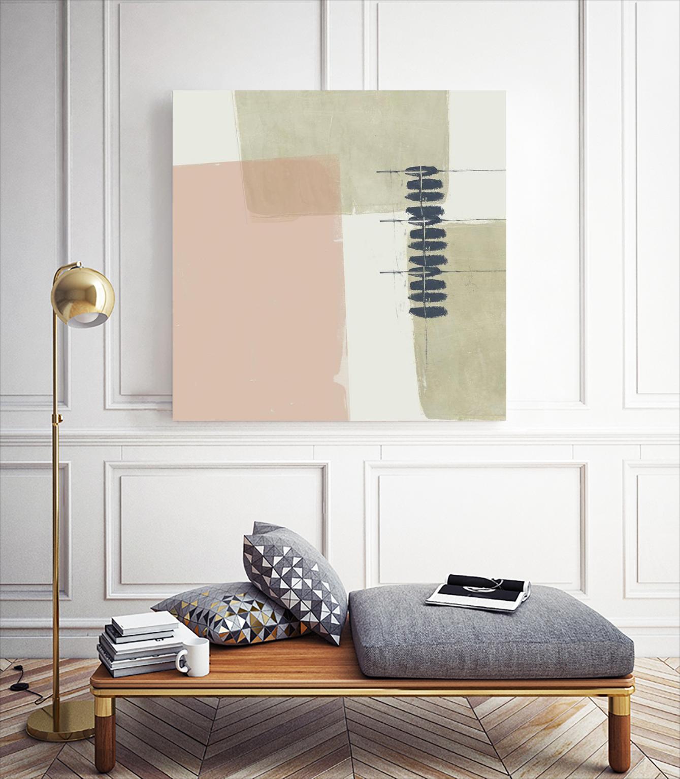 Monotype Abstraction II by Jennifer Goldberger on GIANT ART - pink abstract