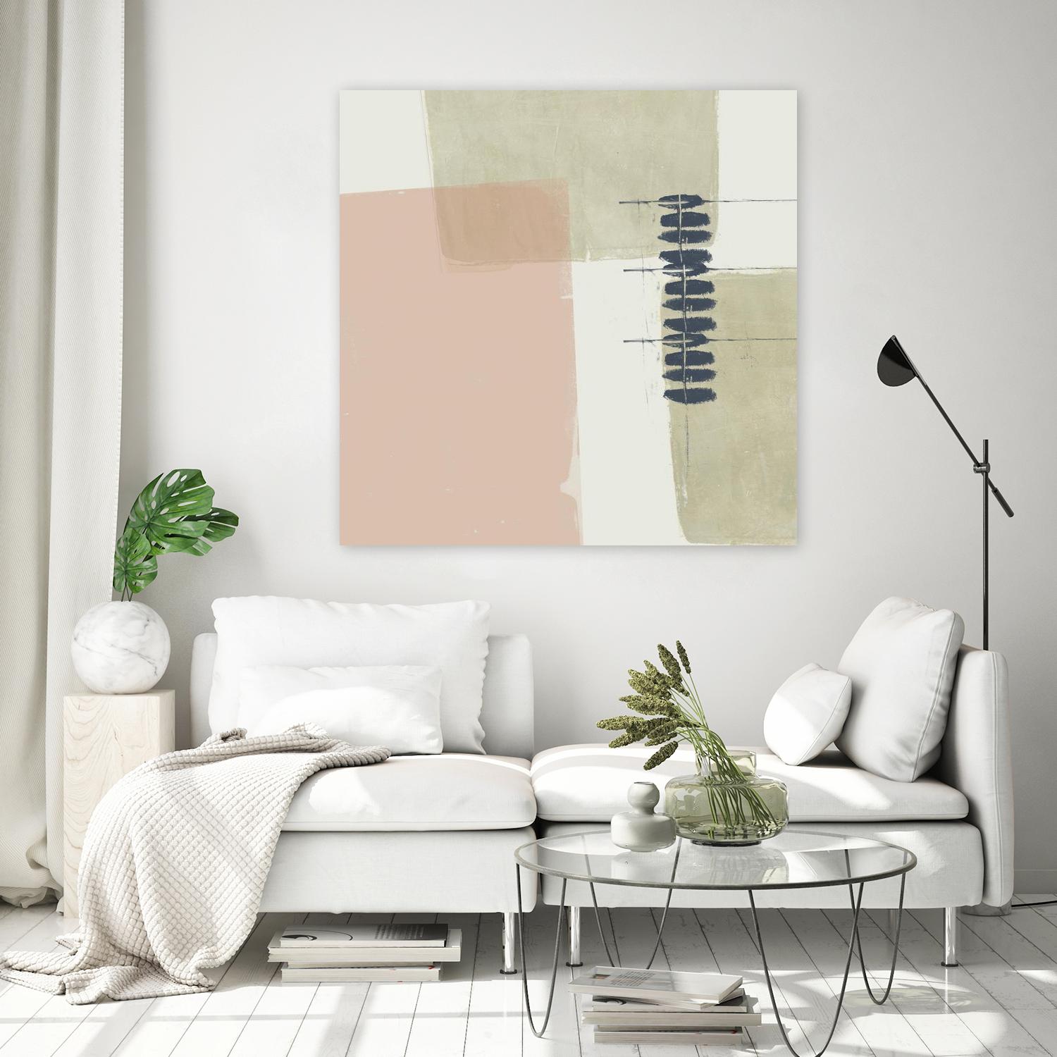 Monotype Abstraction II by Jennifer Goldberger on GIANT ART - pink abstract