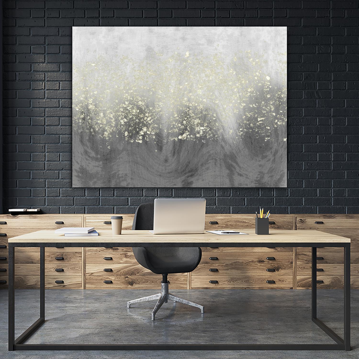 Glitter Swirl I by Jennifer Goldberger on GIANT ART - brown abstract