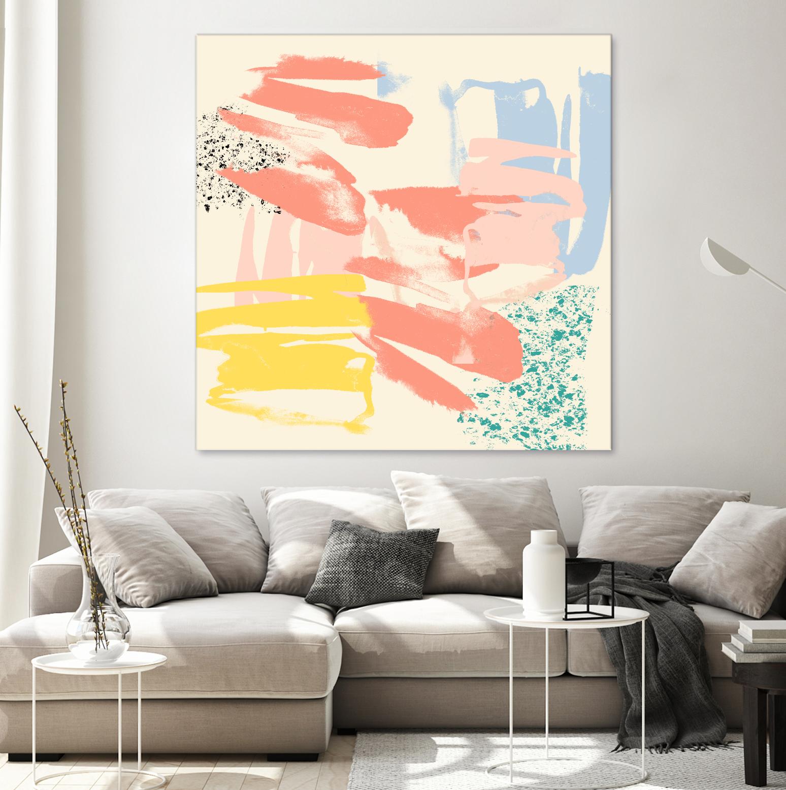 Retro Op II by Jennifer Goldberger on GIANT ART - pink abstract