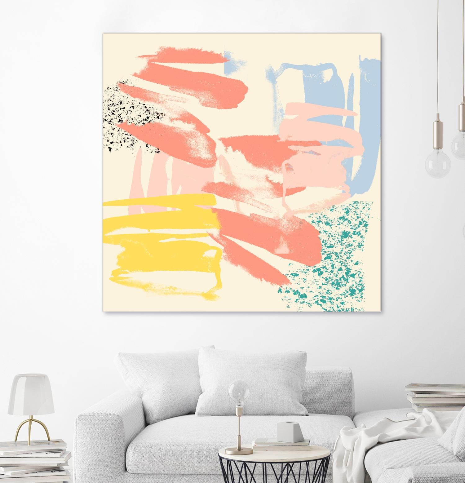 Retro Op II by Jennifer Goldberger on GIANT ART - pink abstract